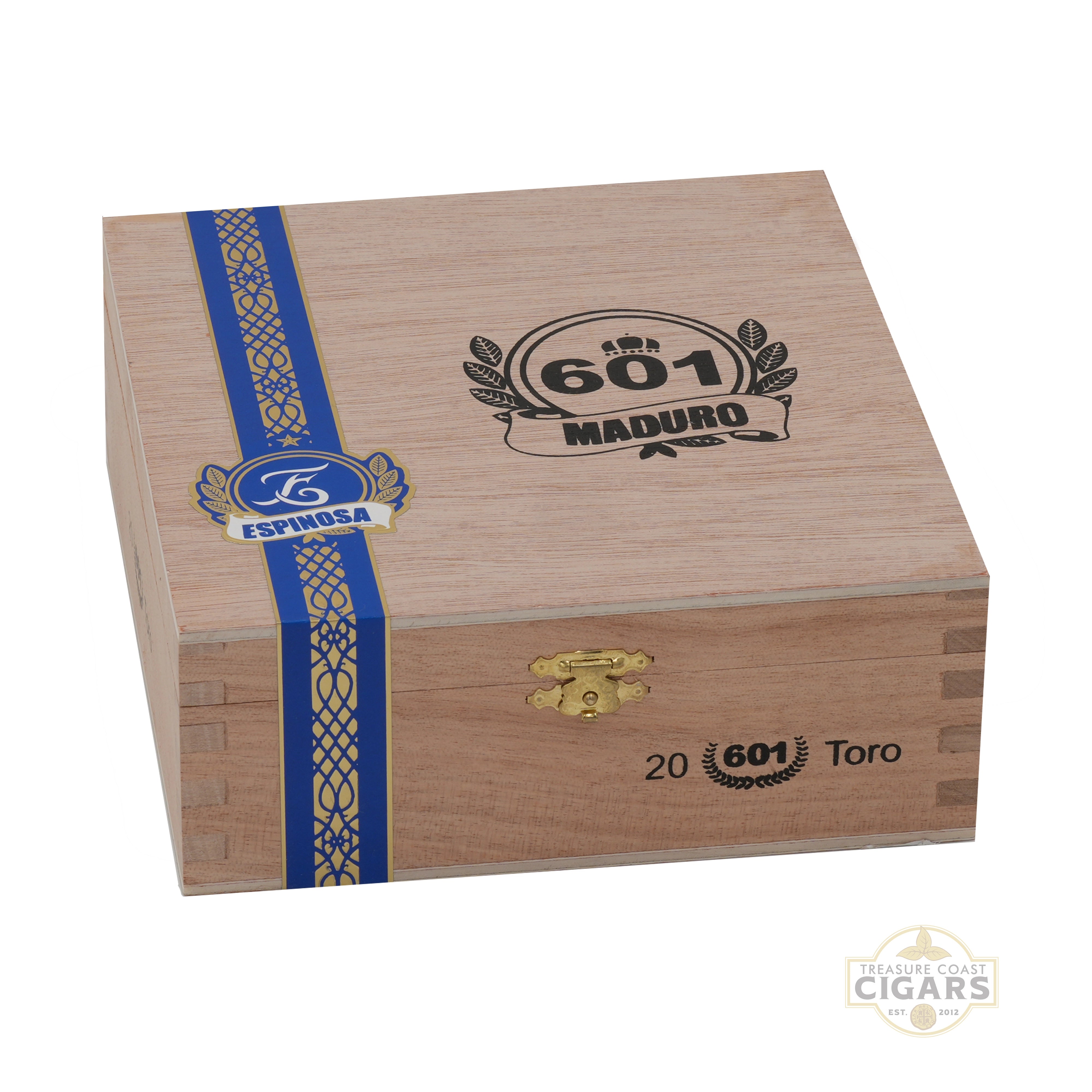 601 Blue Toro closed box on a white background