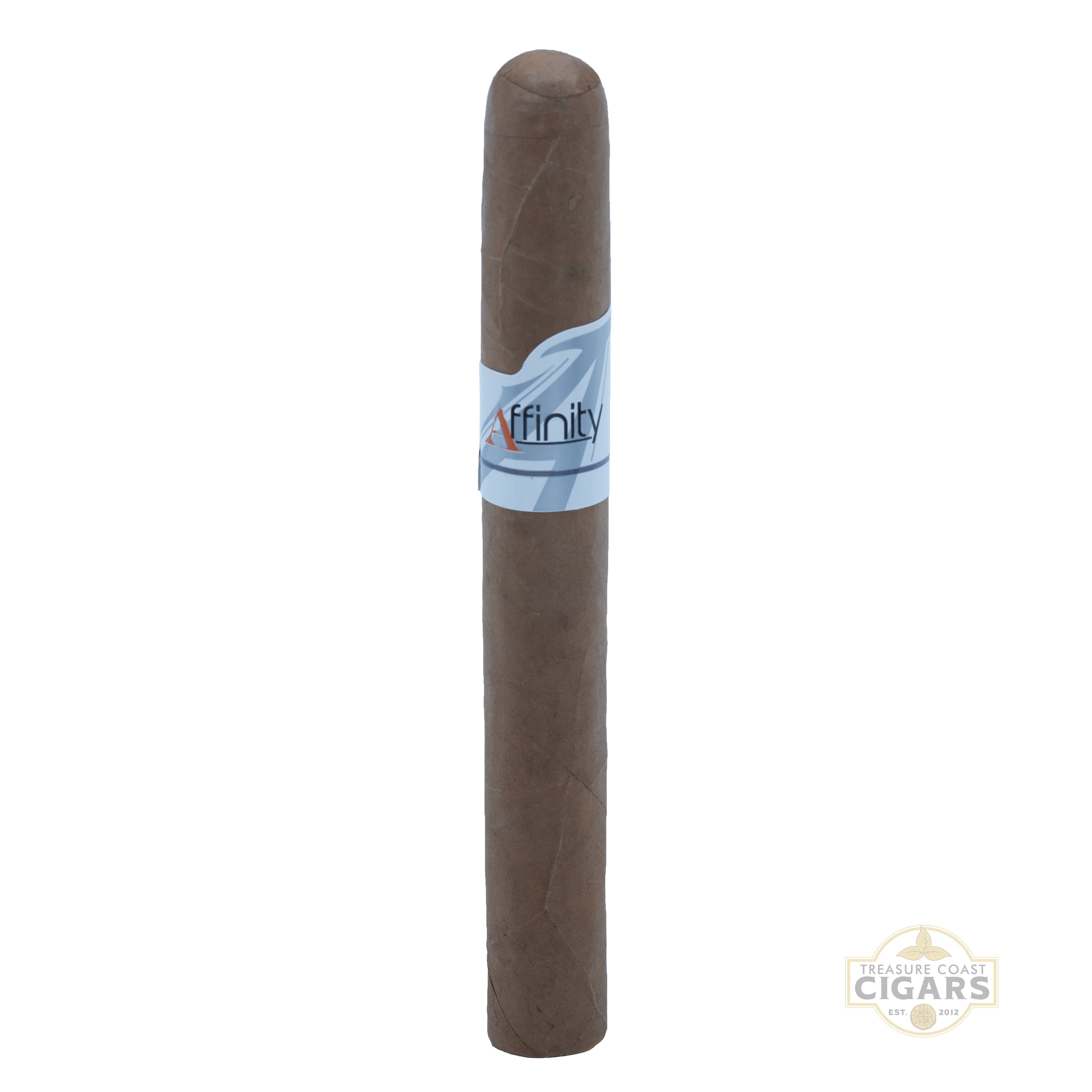 Churchill Cigar with 'Affinity' label on a white background