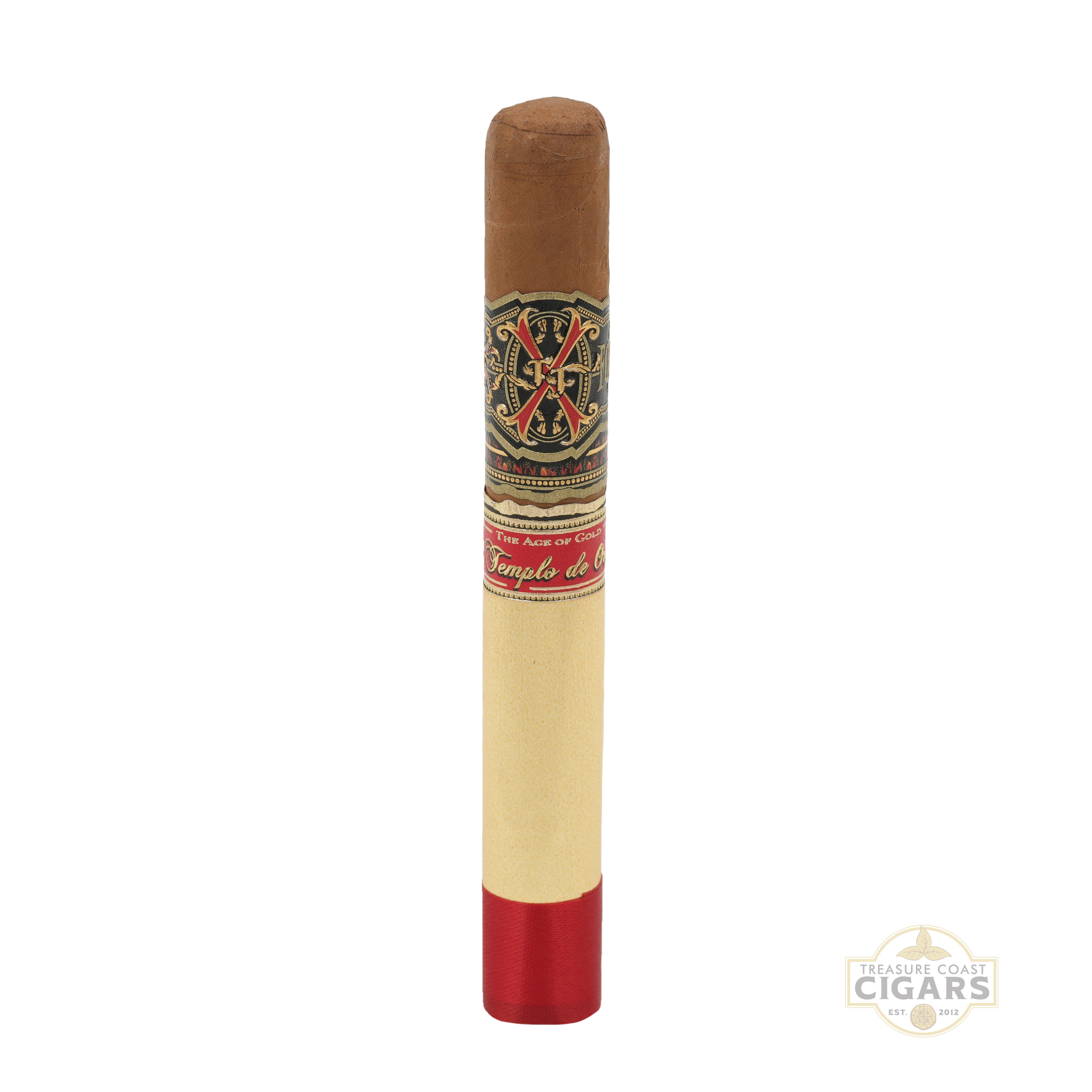 Opus X Templo de Oro cigar with a visible brand logo on a white background