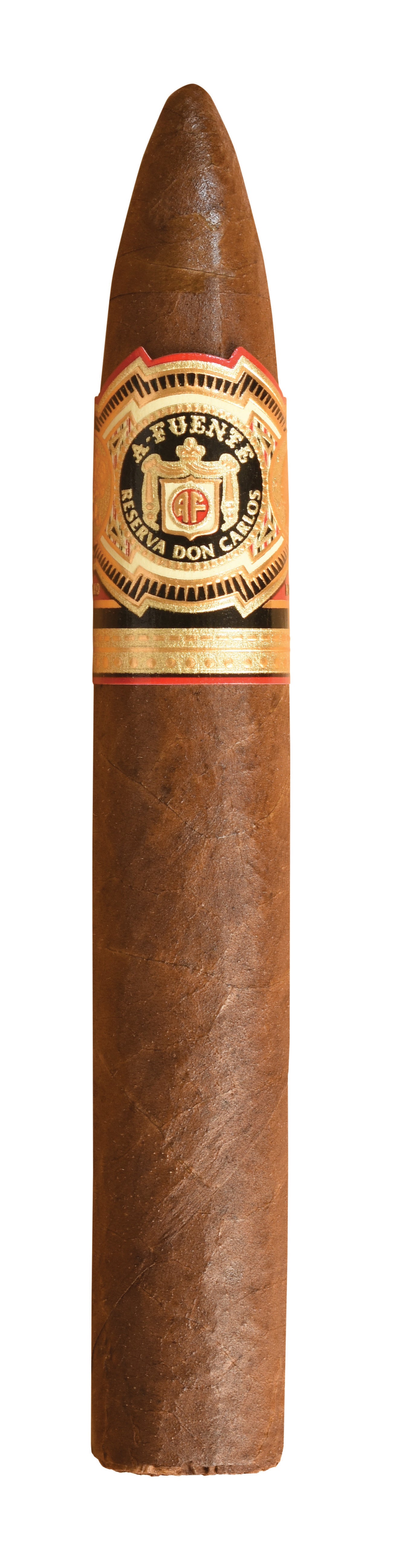 Cigar with Fuente label on a white background