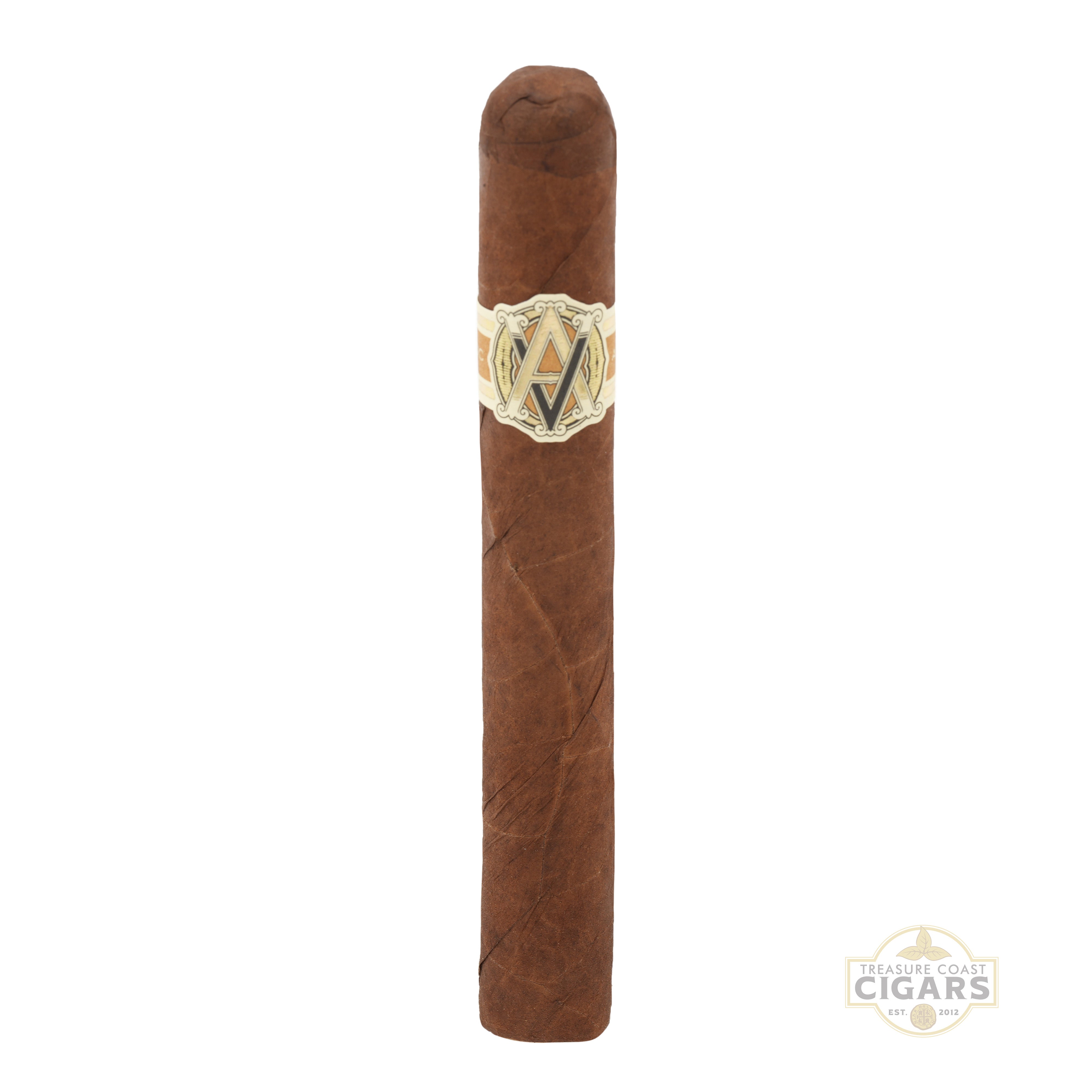 Cigar with a visible brand logo on a white background
