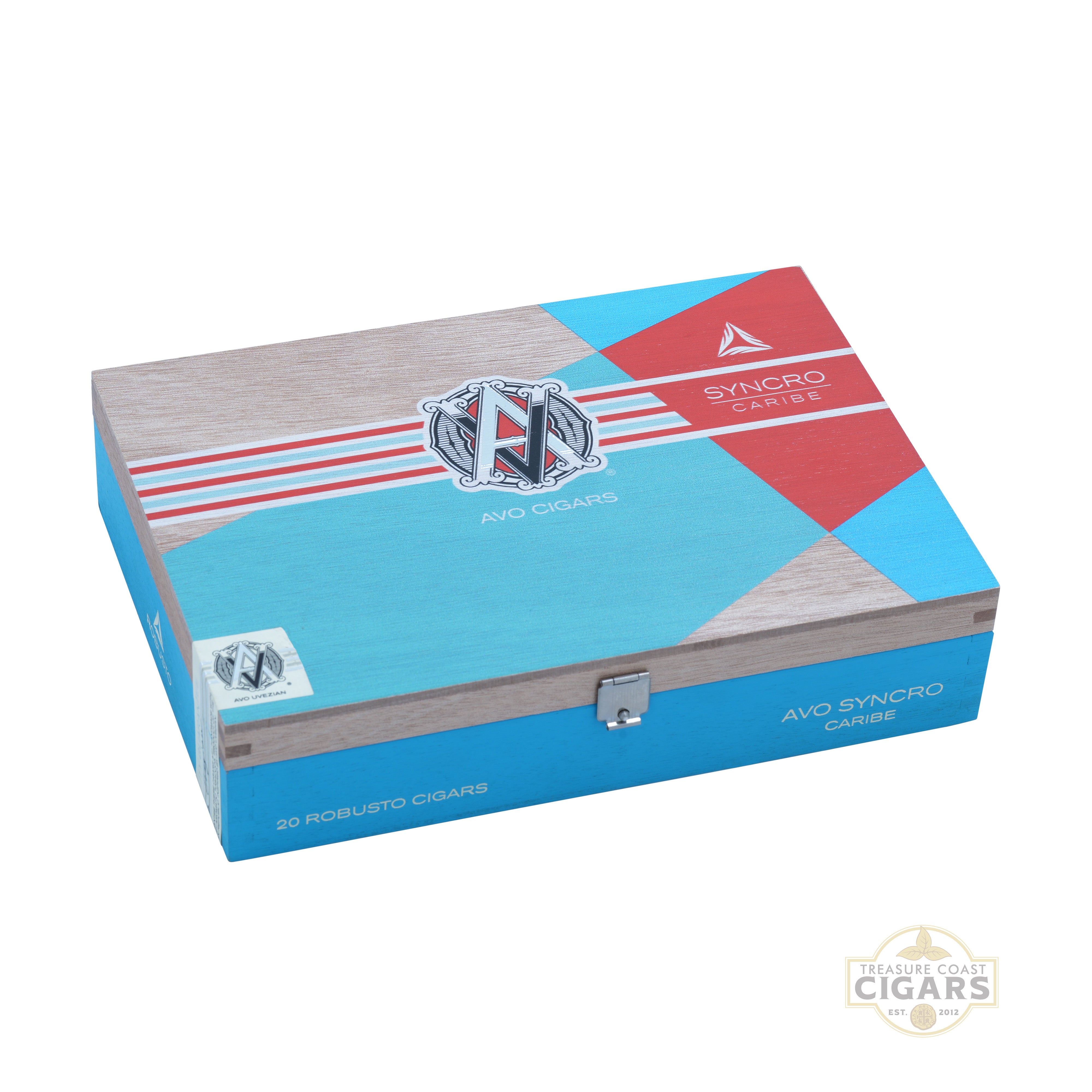 Avo Caribe box with Red, White and Blue