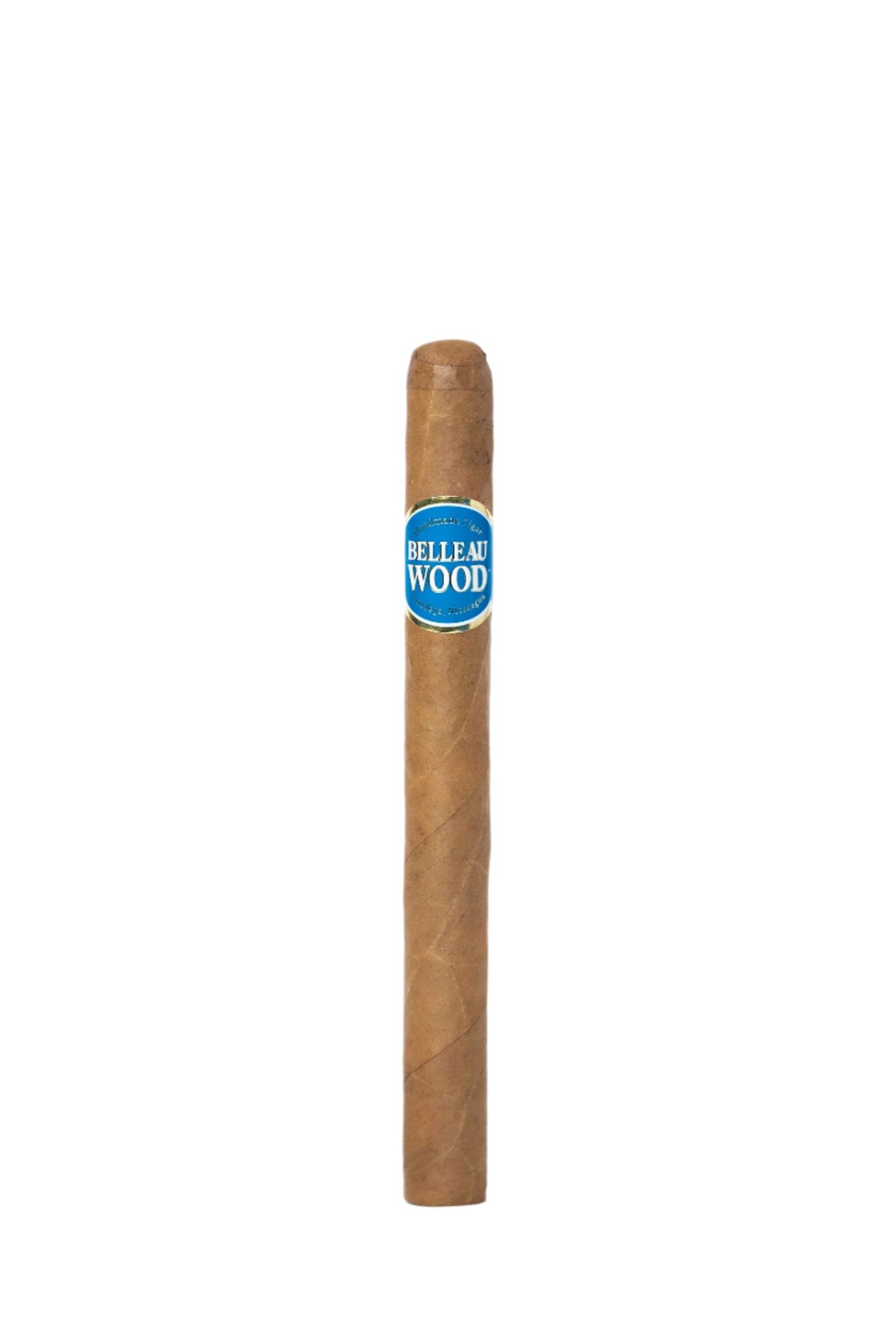 Belleau Wood Shade Cigar with a blue label on a white background