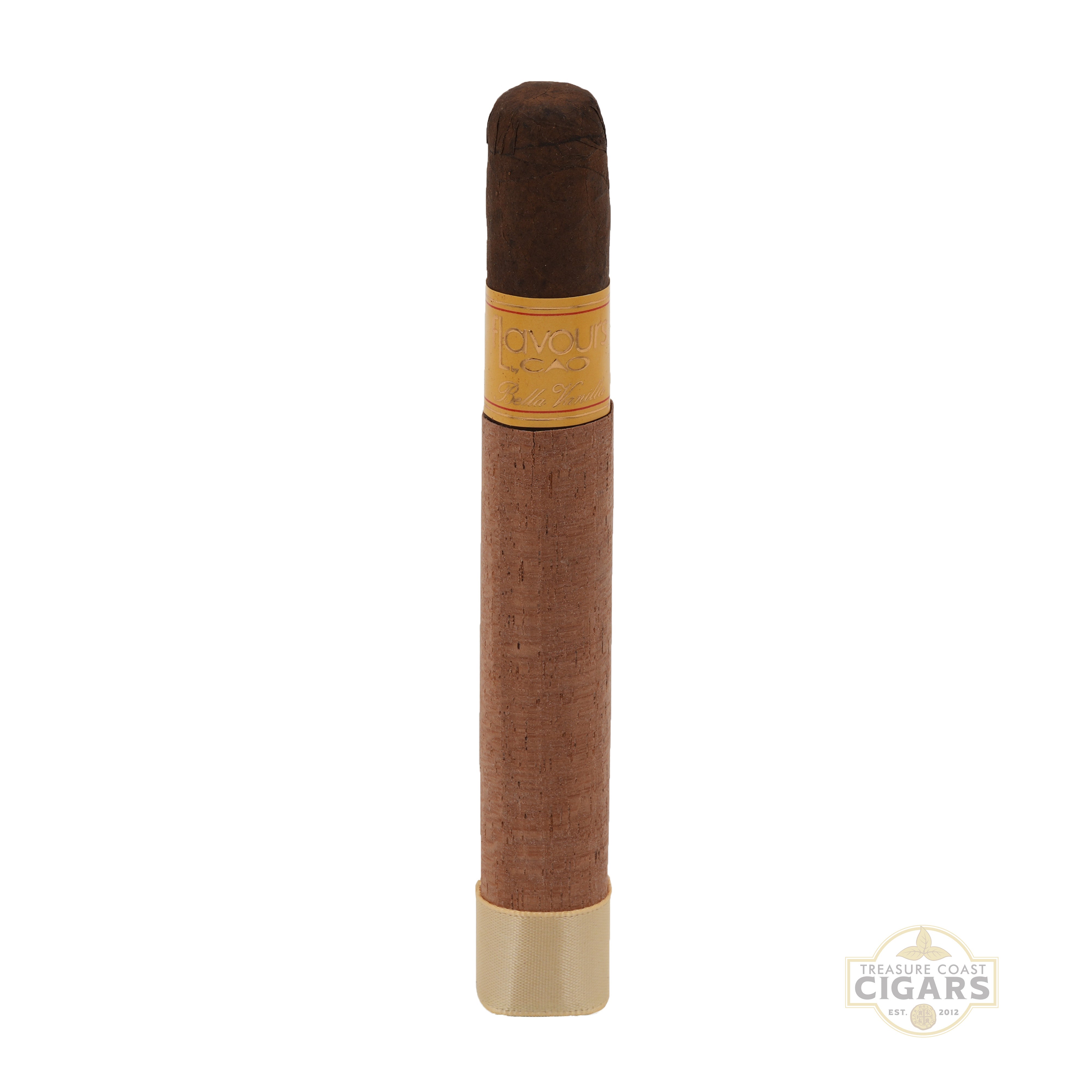 CAO Flavours Bella Vanilla single cigar on a white background