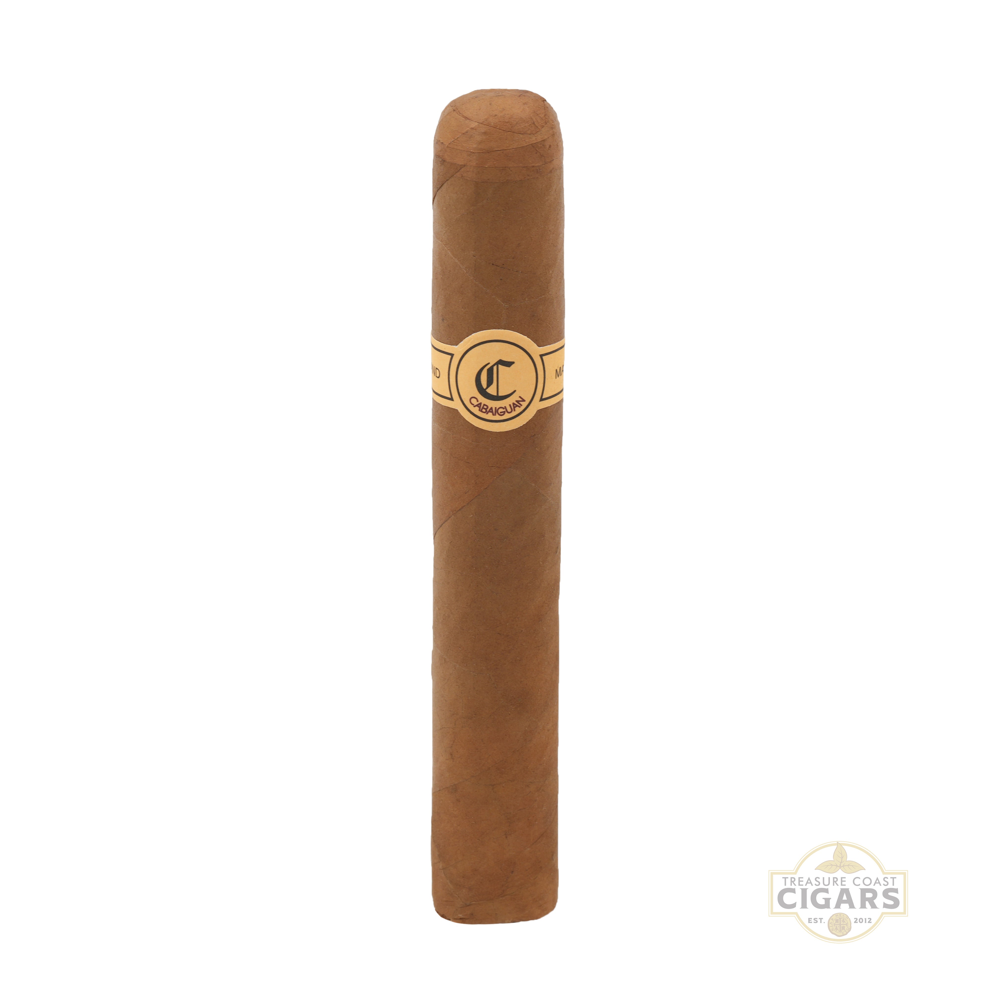 Cigar with a visible brand logo on a white background