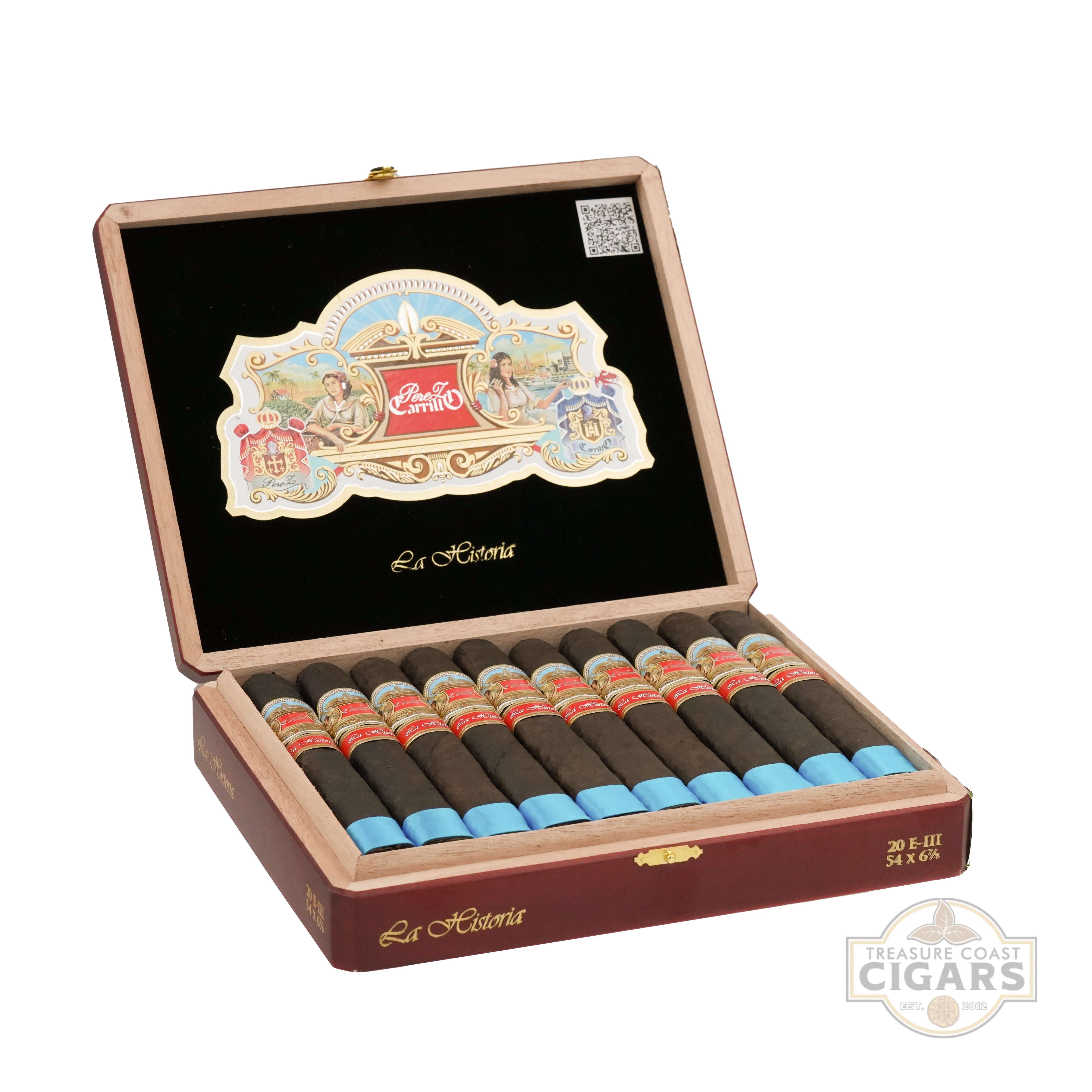 Open box of La Habana cigars with visible branding on a white background