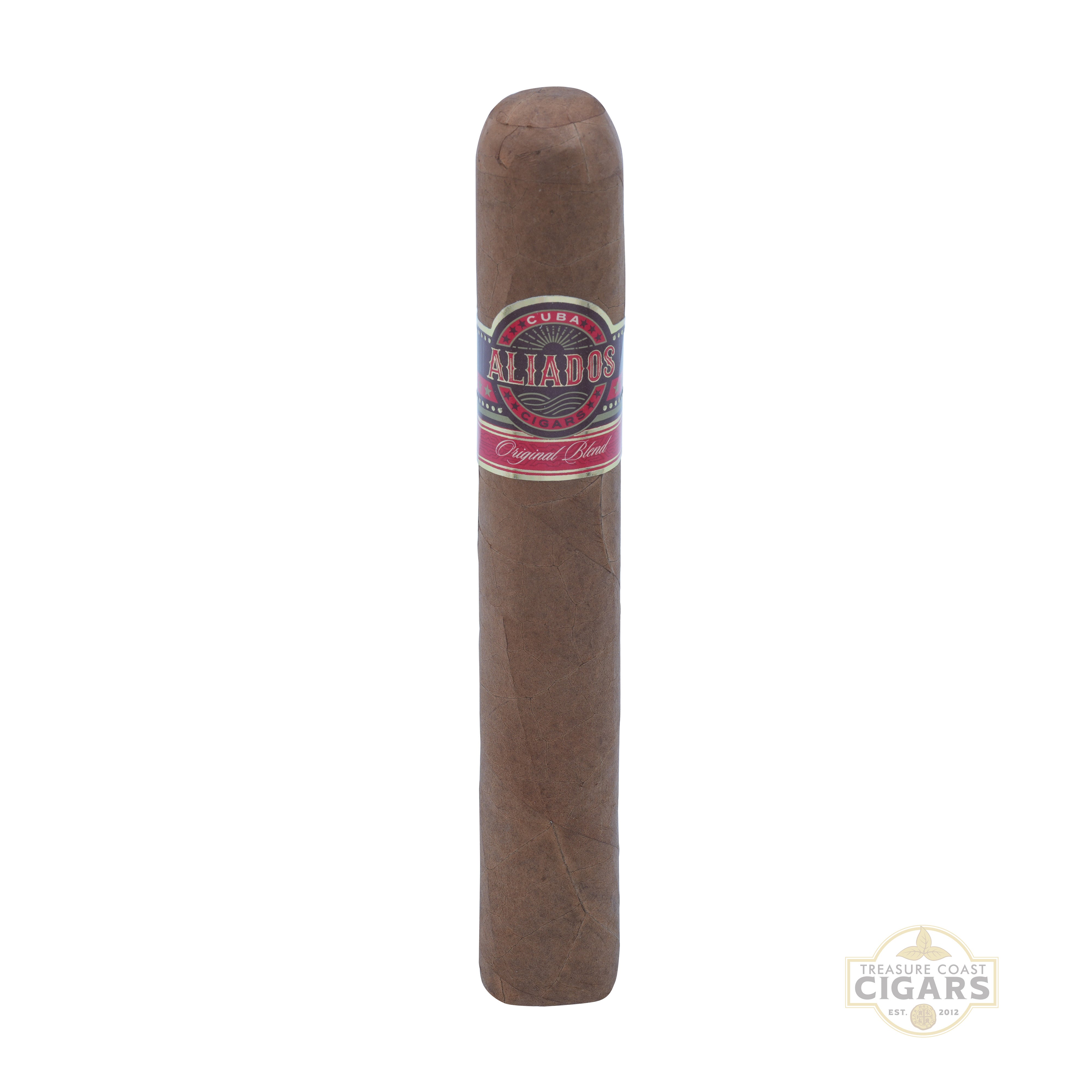 Cuba Aliados Cigar with a visible label on a white background