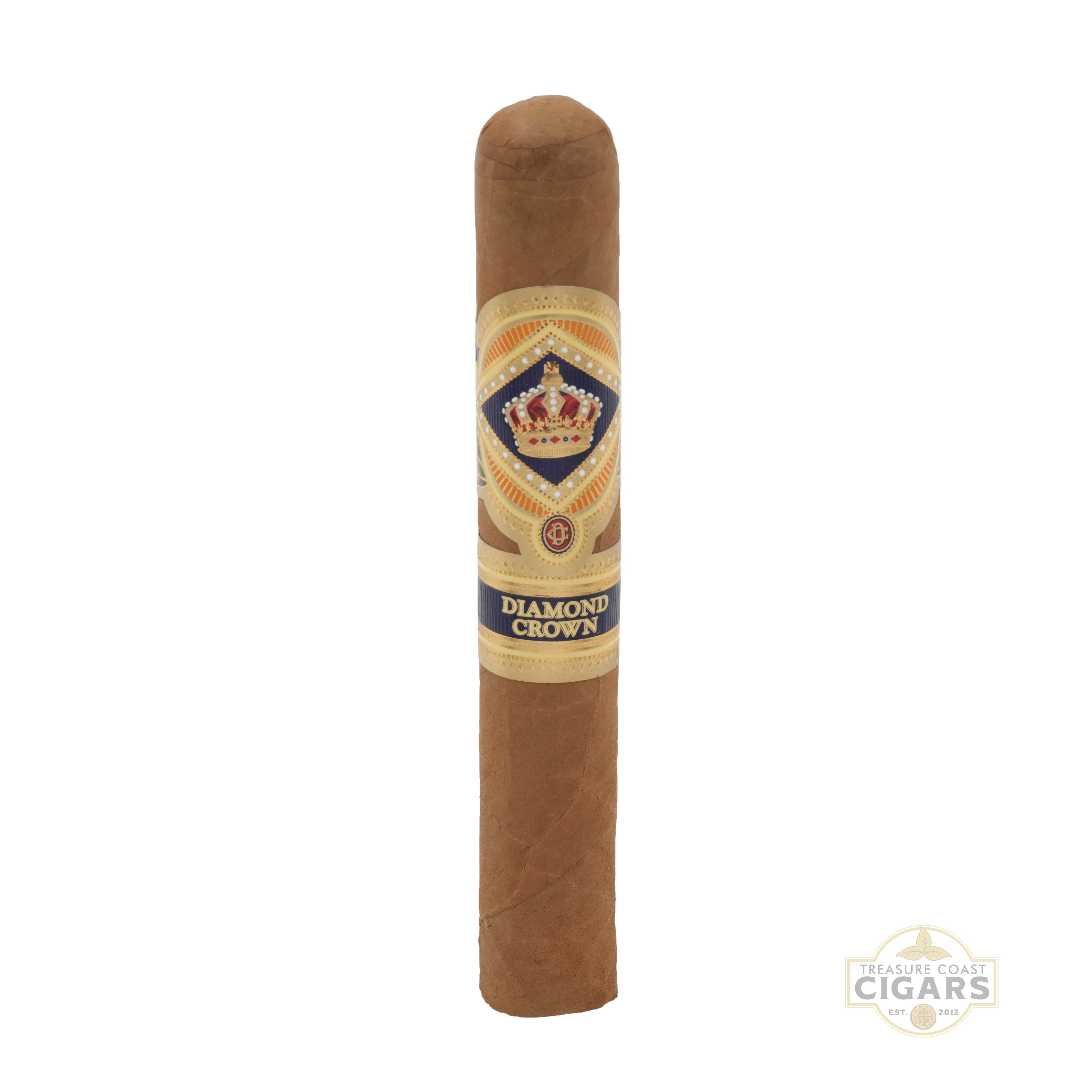 Cigar with Diamond Crown label on a white background
