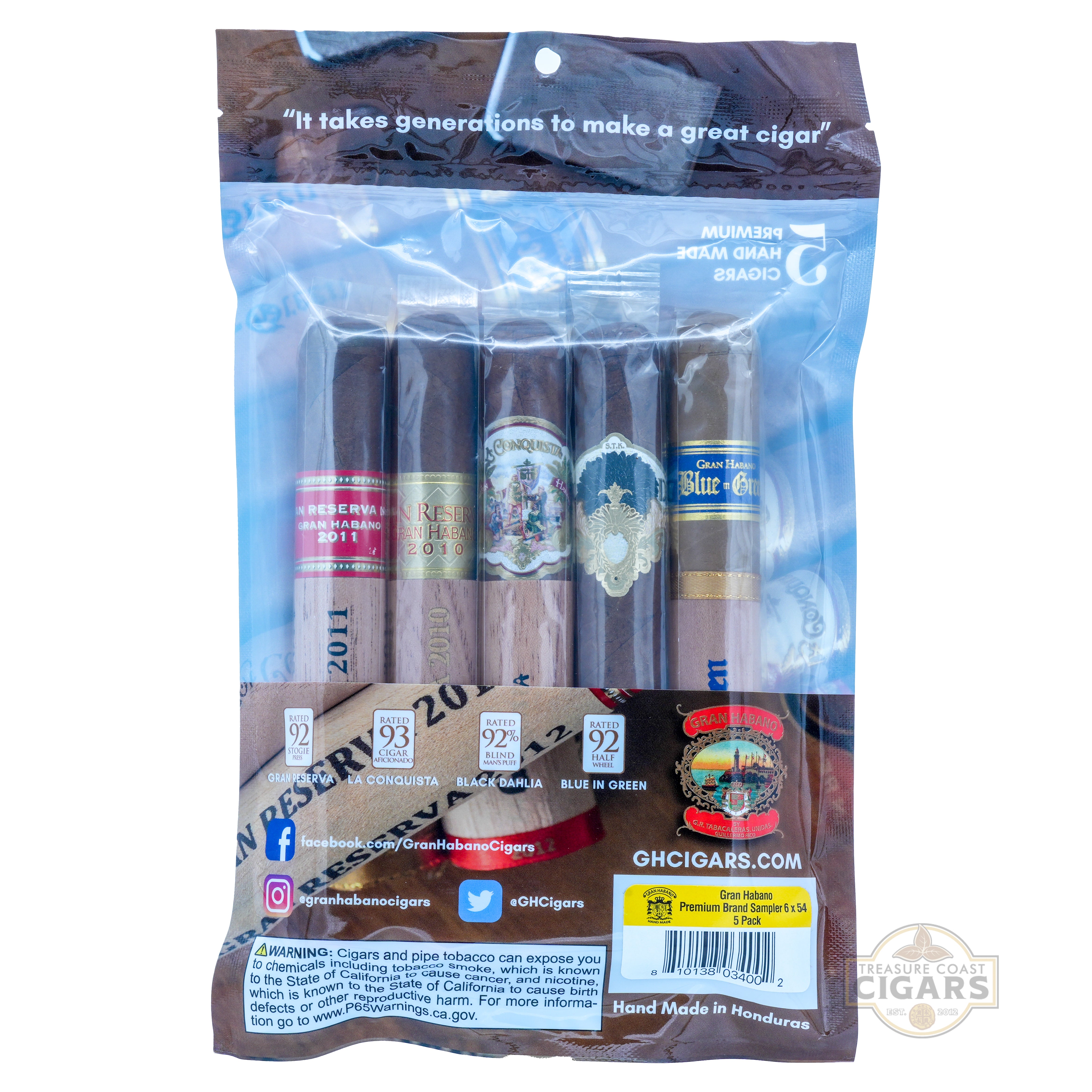Gran Habano Premium Brand Sampler 5 Pack