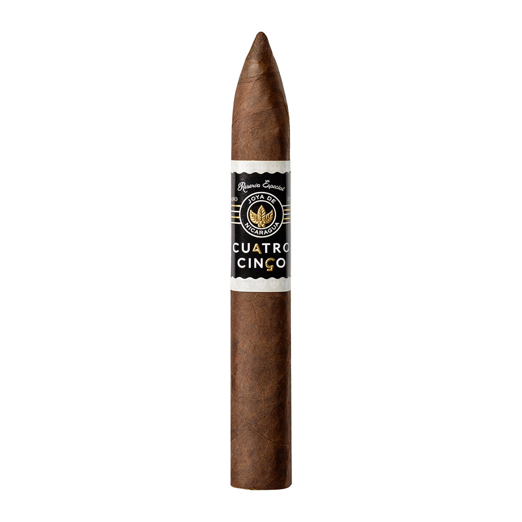 Cigar with a visible label on a white background