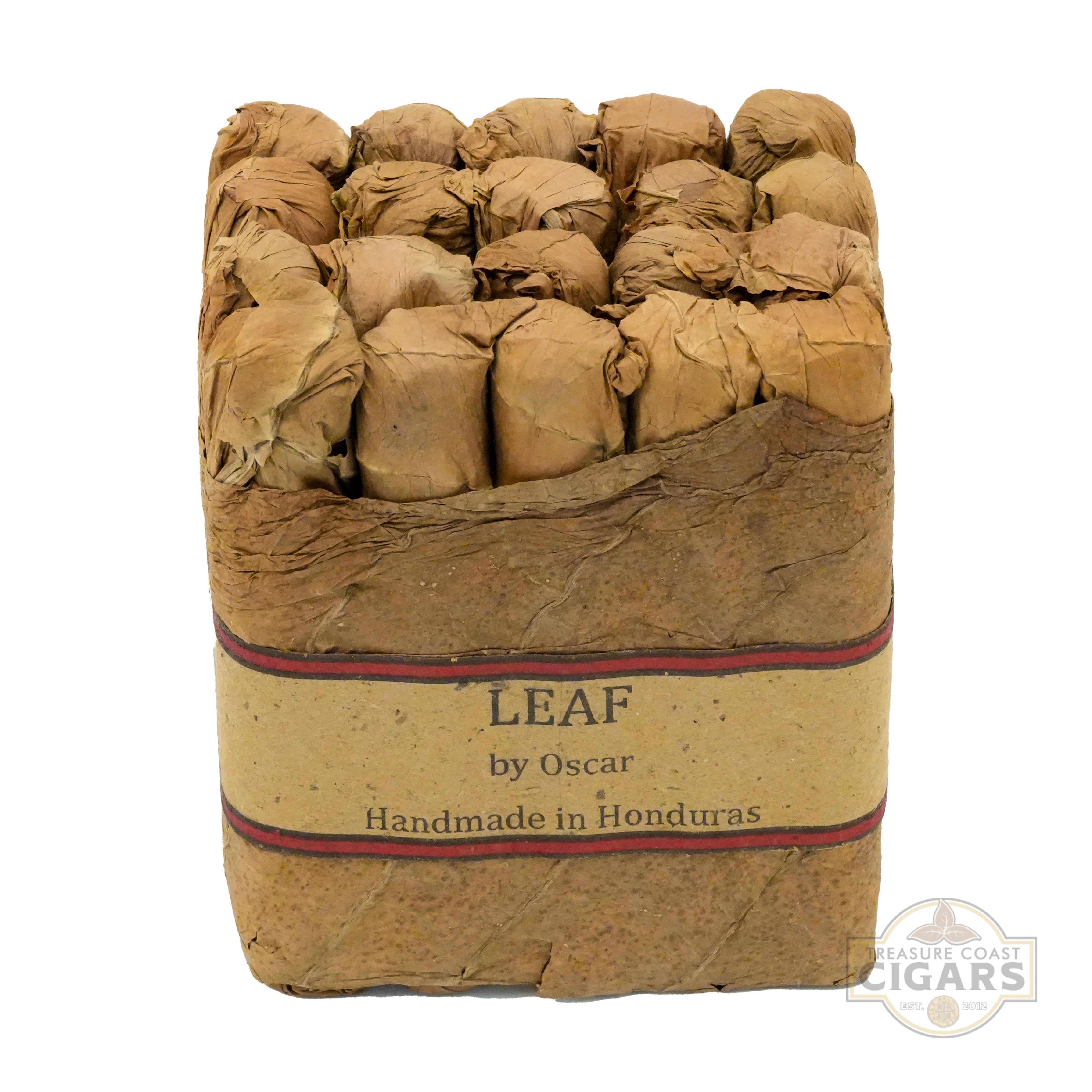 Bundle of Leaf by Oscar Corojo Sixty cigars labeled 'Leaf by Oscar' with a visible brand logo on a white background