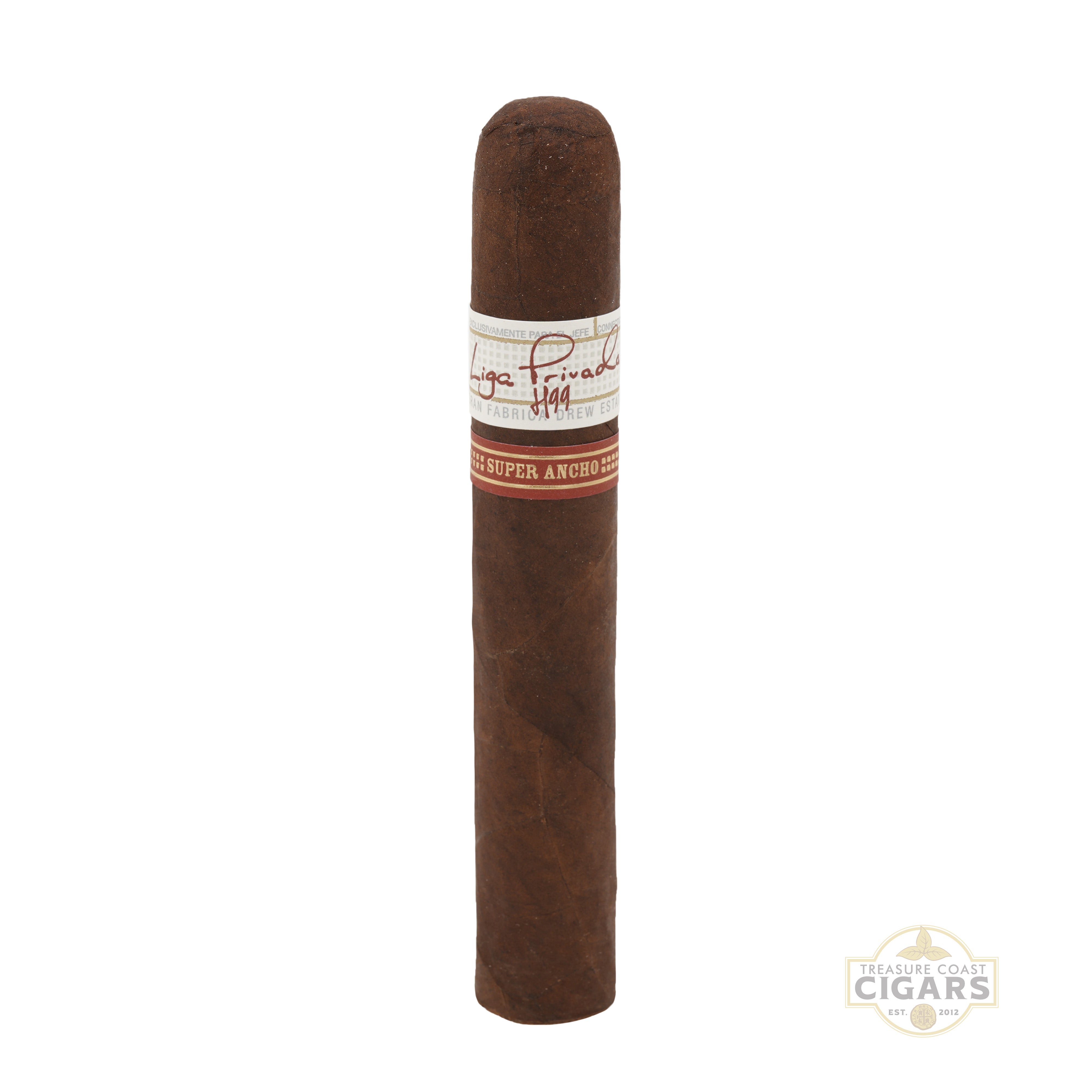 Liga Privada H99 Super Ancho Cigar with a label on a white background