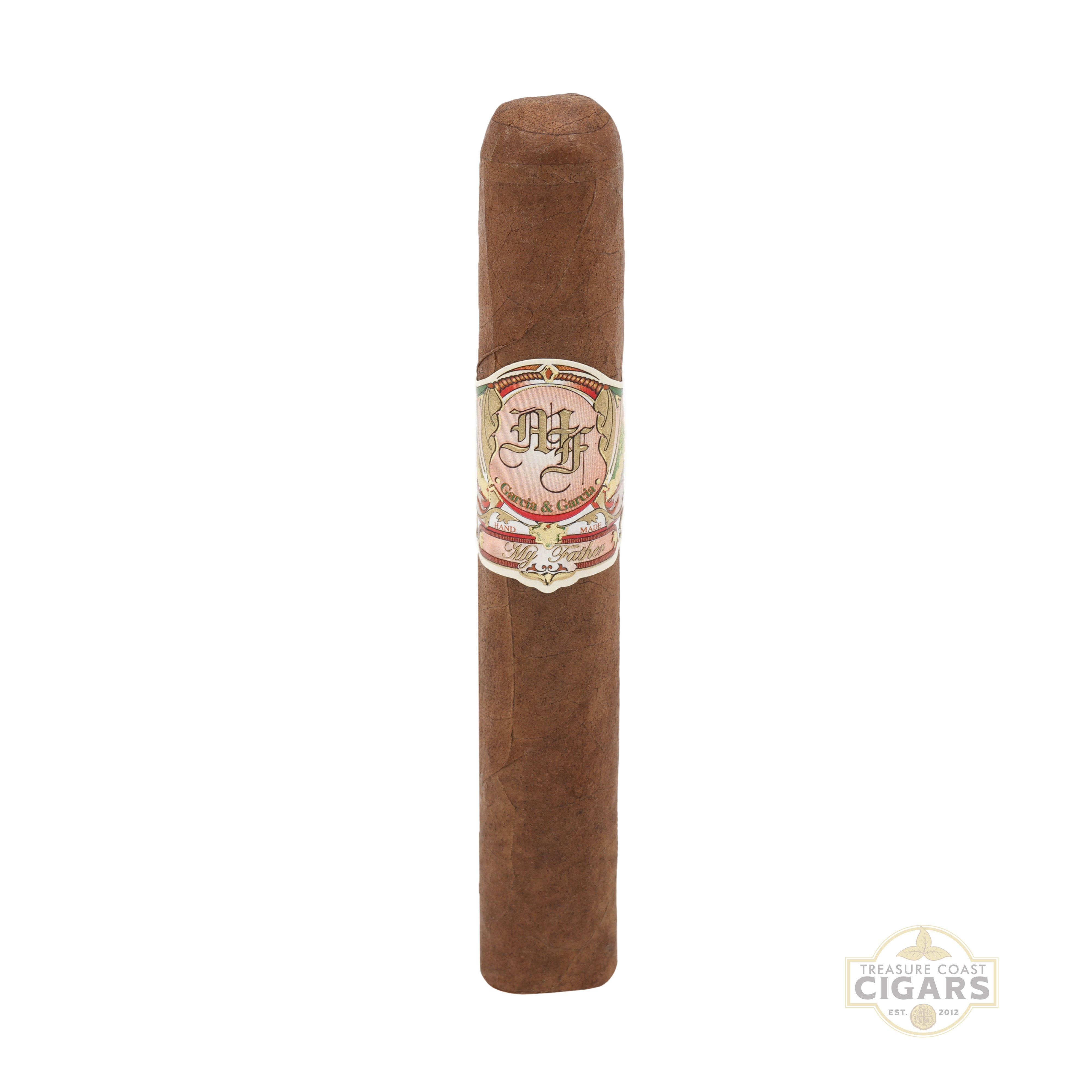 Cigar with a visible brand logo on a white background