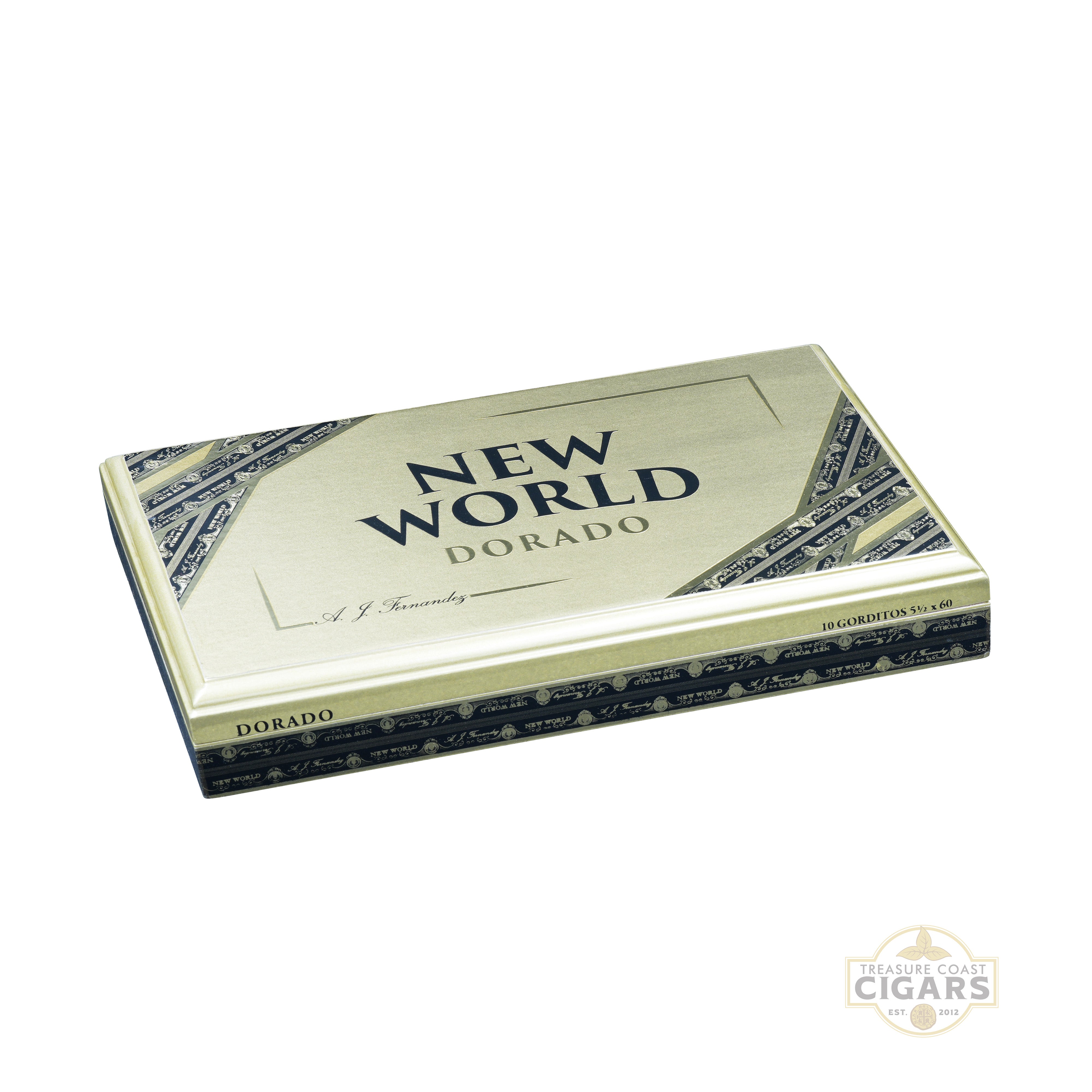 New World Dorado cigar box on a white background