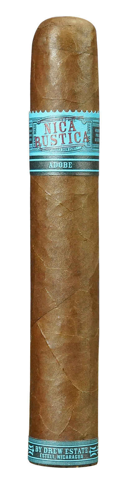 Cigar with a blue label on a white background