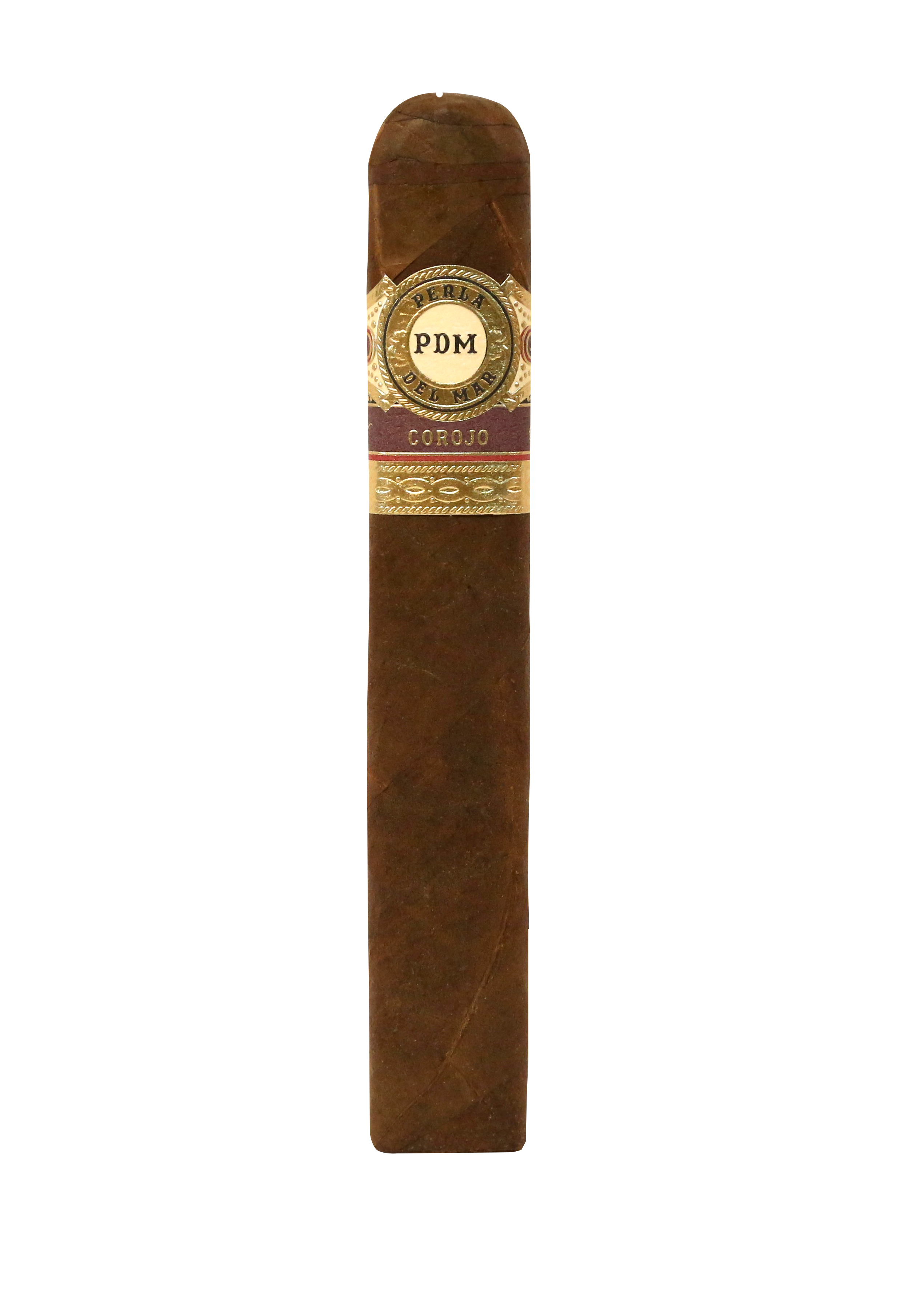 Cigar with PDM label on a white background