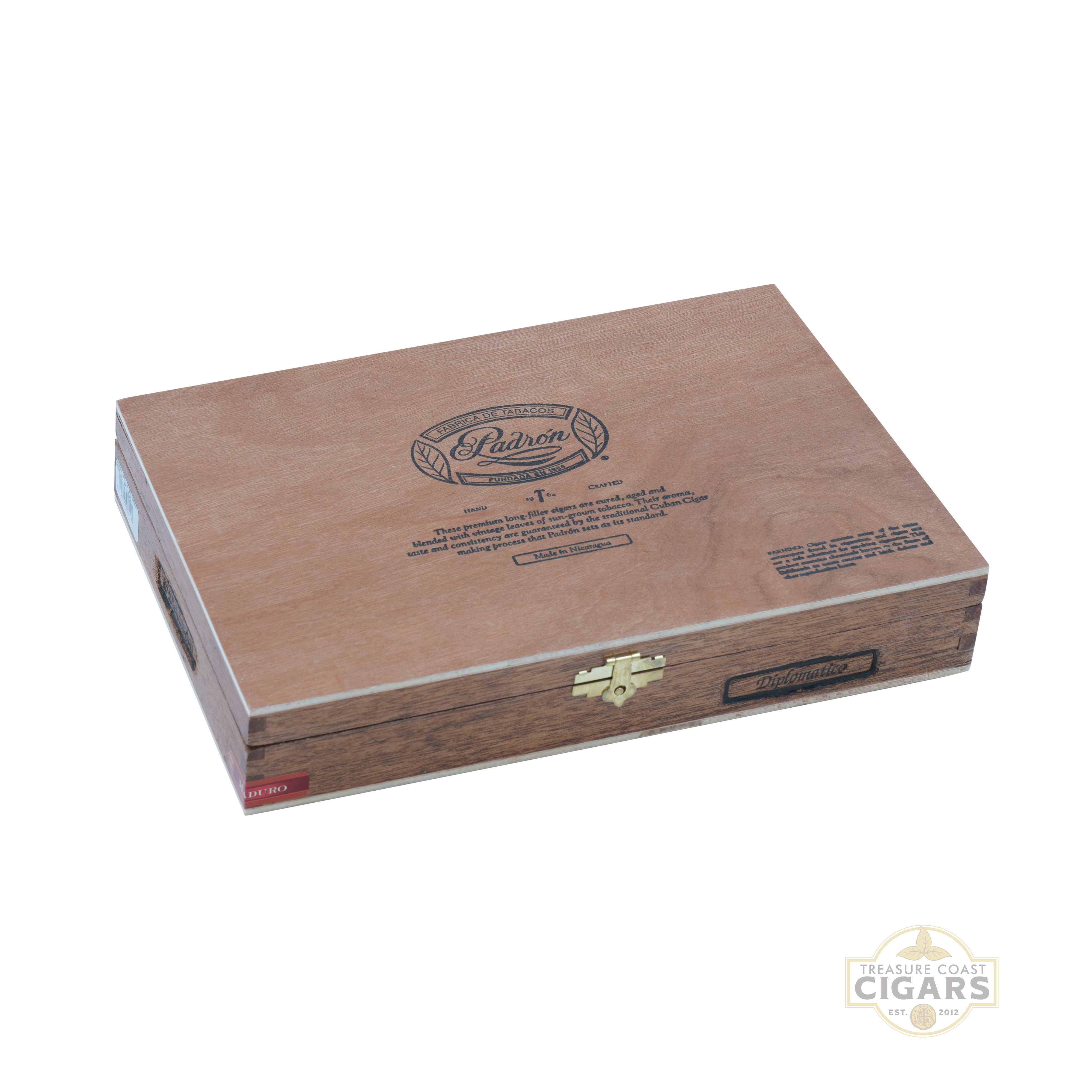 Padron 1964 maduro diplomatico cigar box with Padron logo on a white background