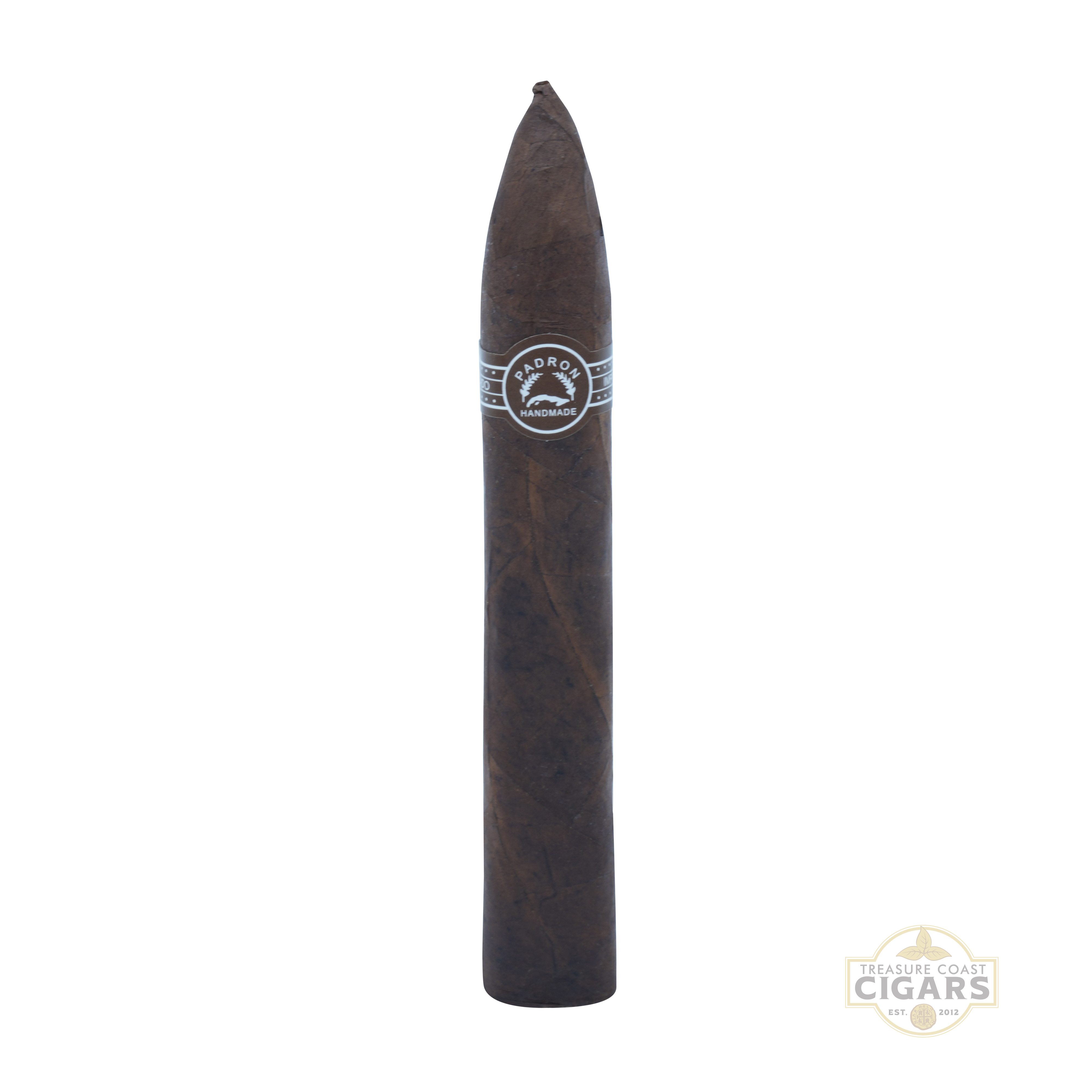 Cigar with a visible brand logo on a white background