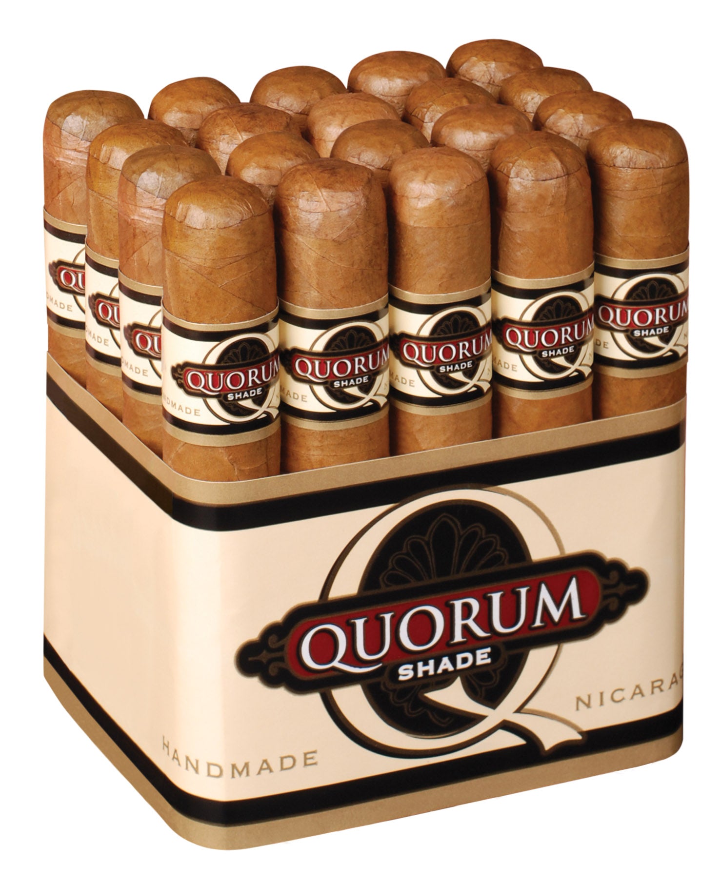 Bundle of Quorum Shade Robusto cigars with multiple cigars stacked on top