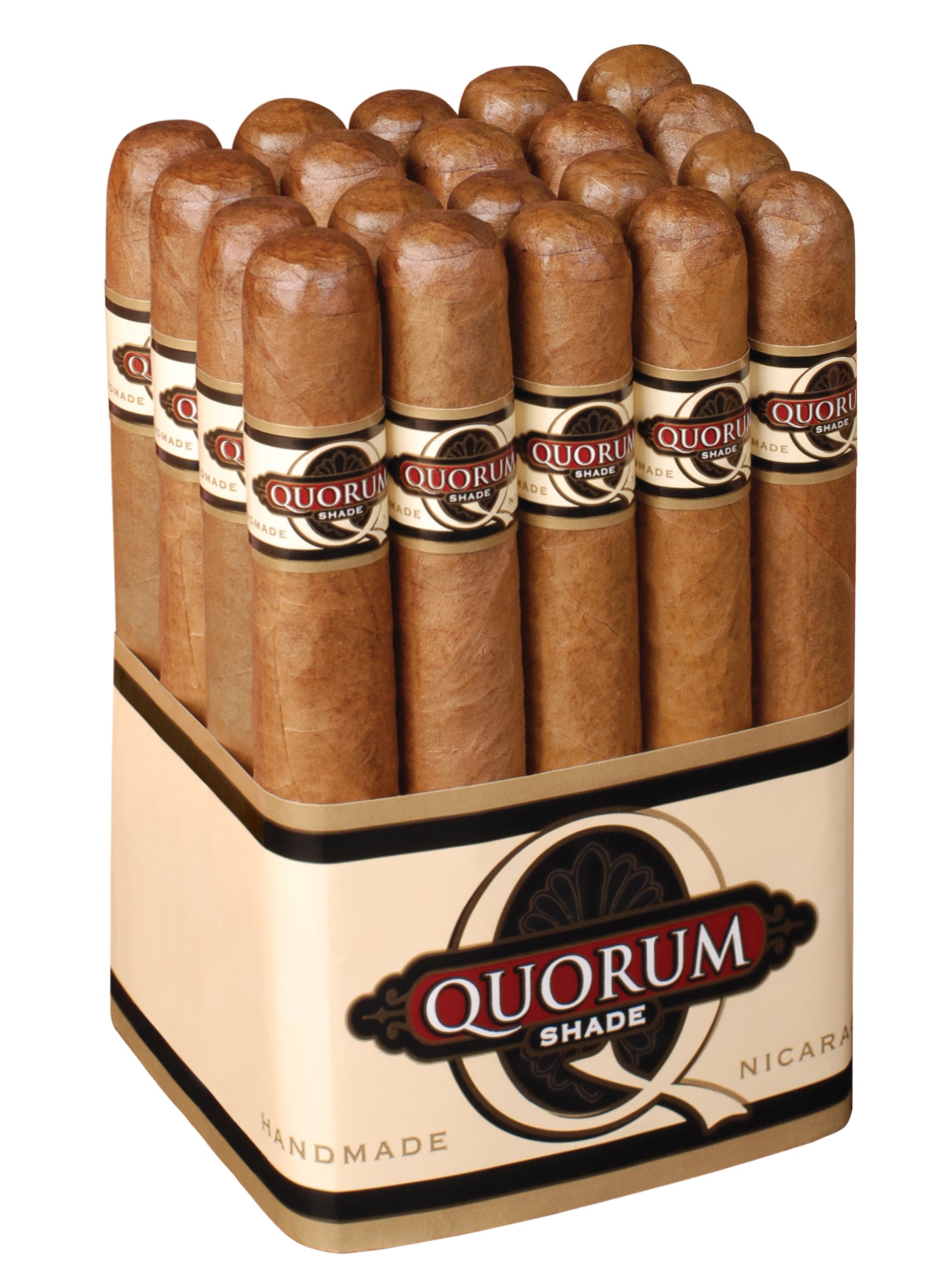 Bundle of Quorum Shade Toro cigars with visible branding on a white background