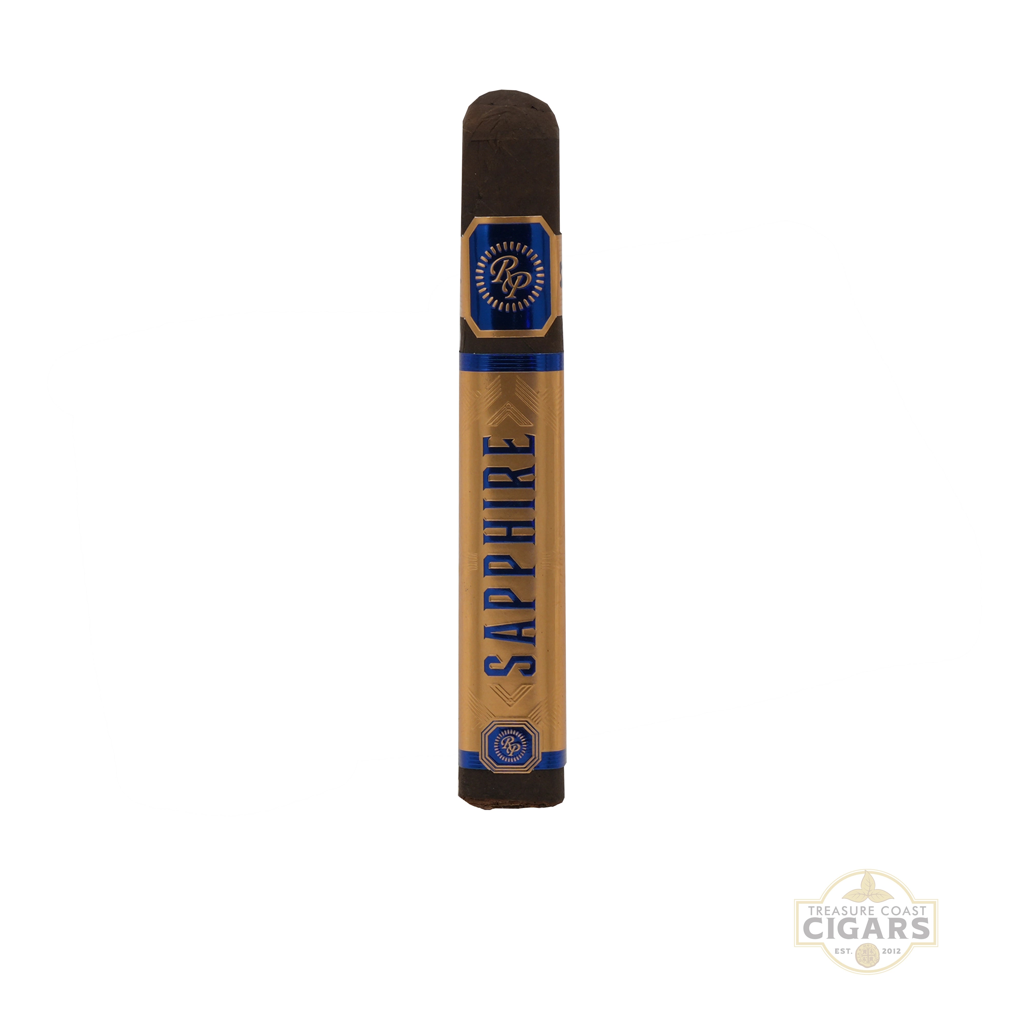 Rocky Patel Sapphire Robusto Single Cigar on a white background