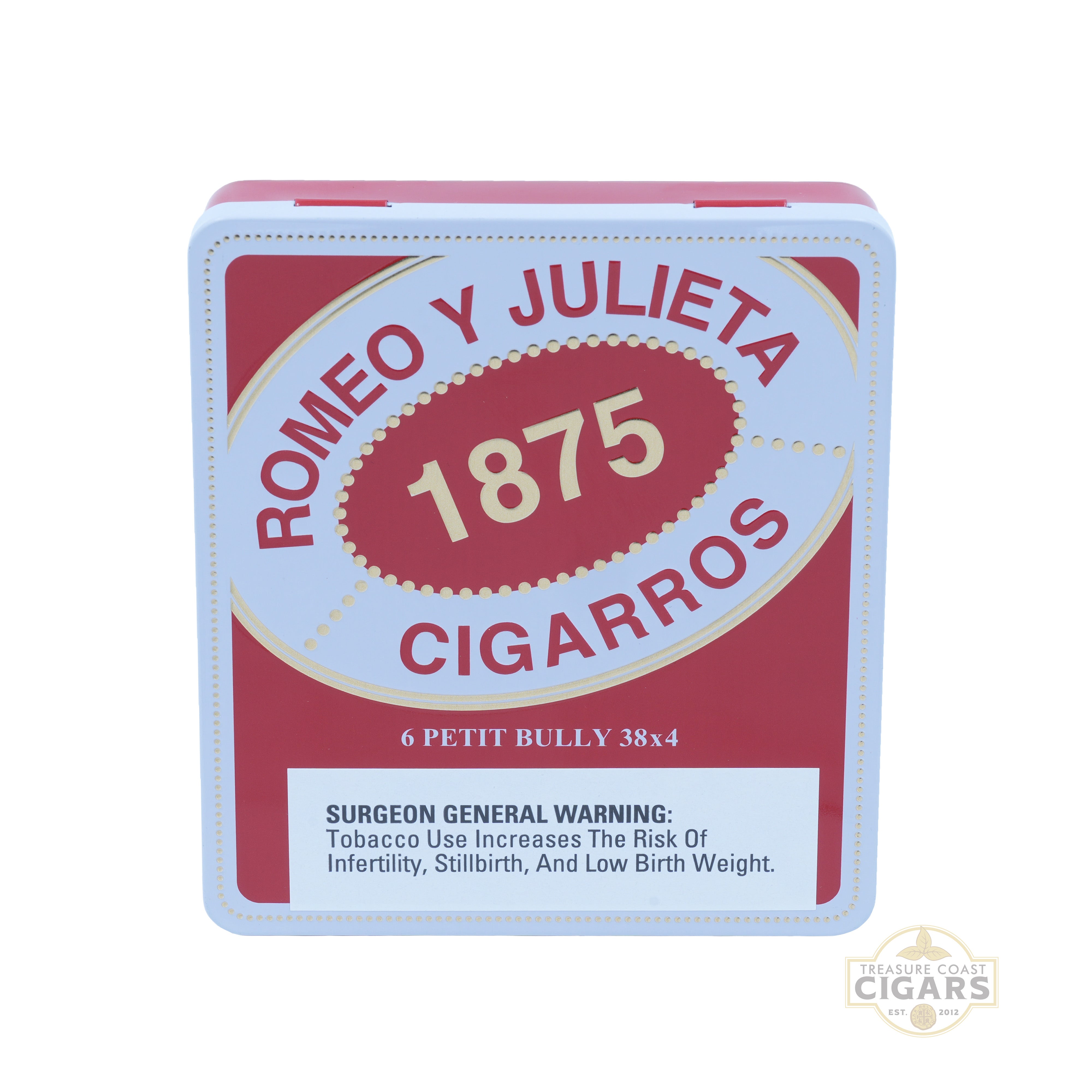 Romeo y Julieta 1875 Cigarros packaging on a white background