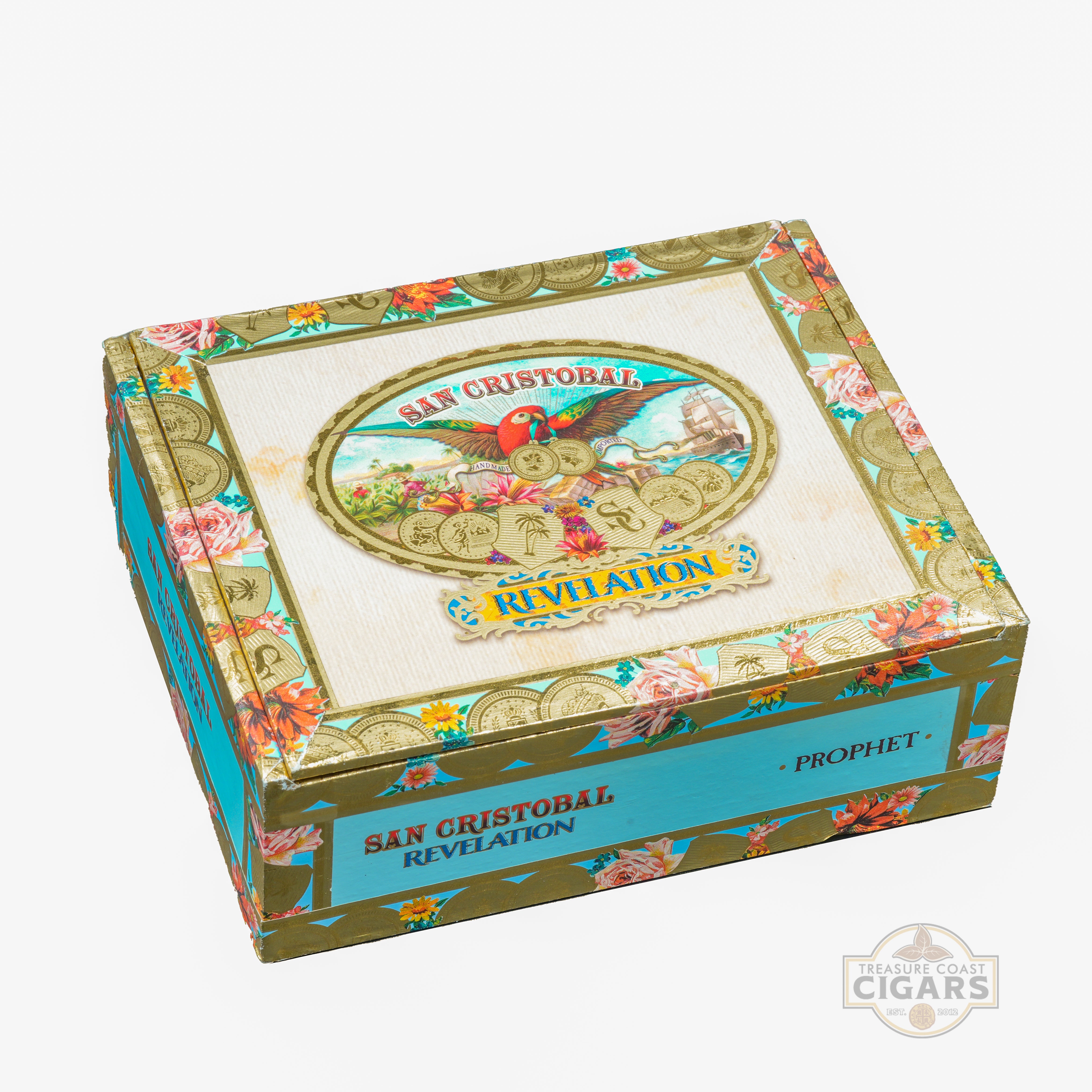 San Cristobal Revelation Prophet closed box with decorative packaging