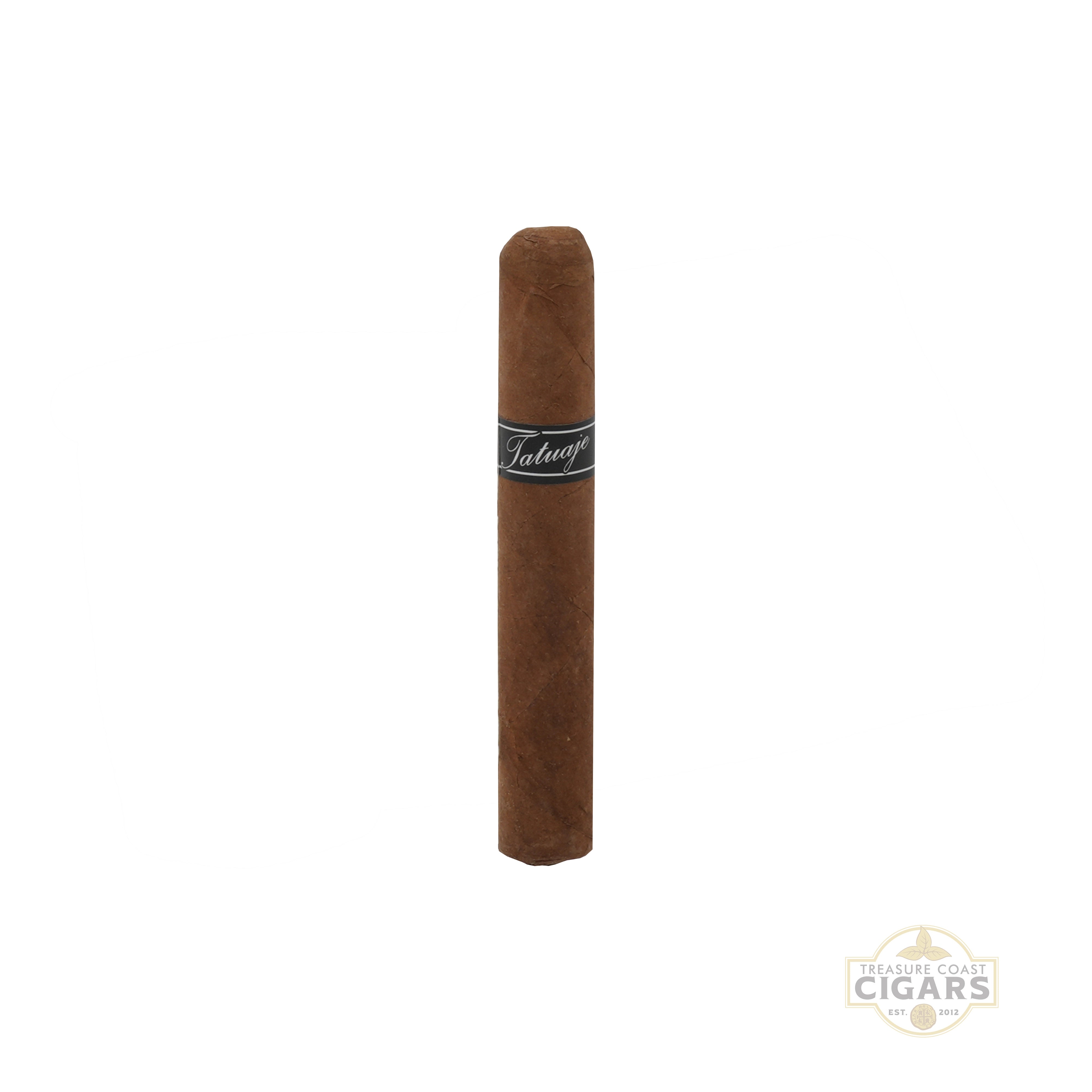 Tatuaje Black Label Petite Corona Single cigar with a label on a white background