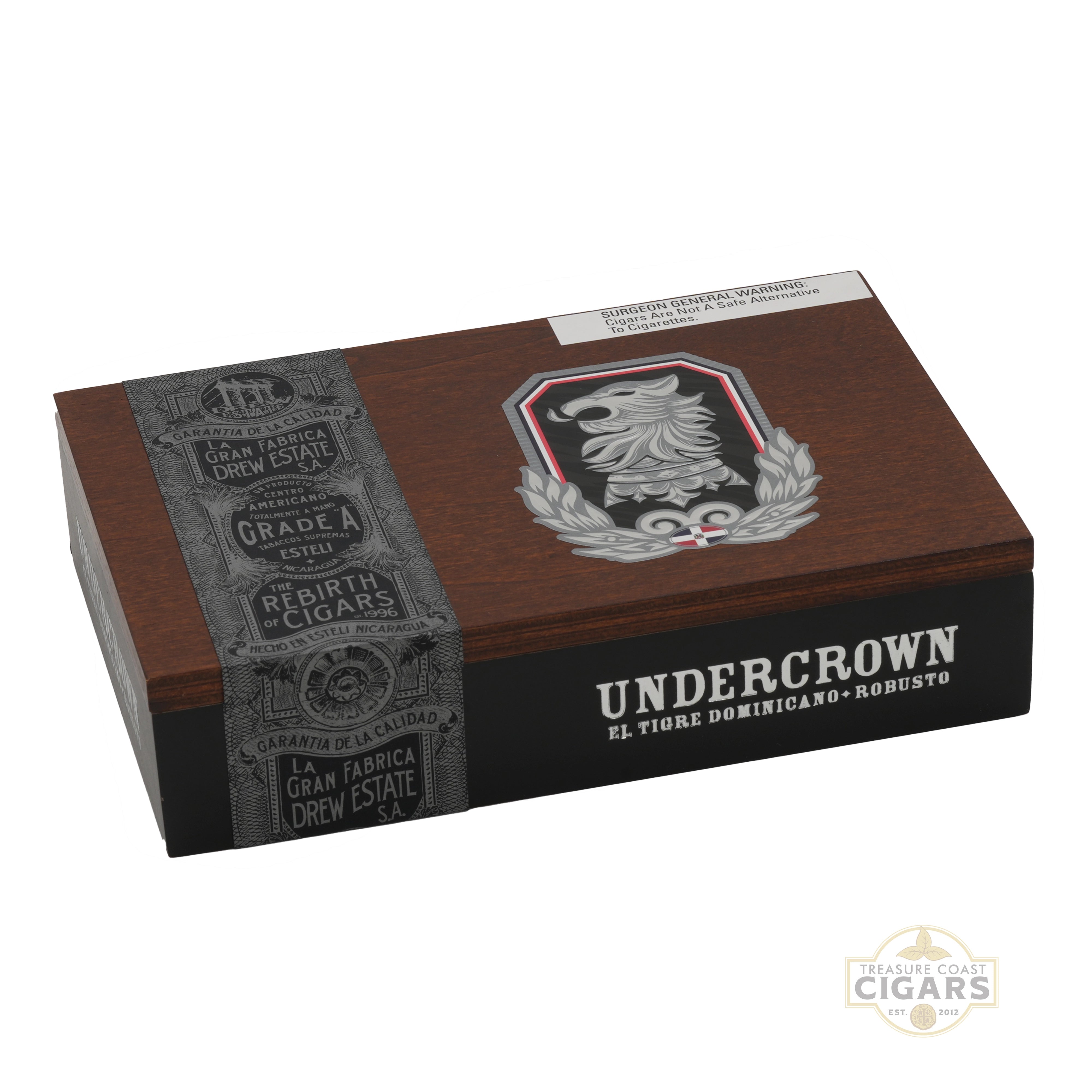 Cigar box with 'Undercrown' branding on a white background