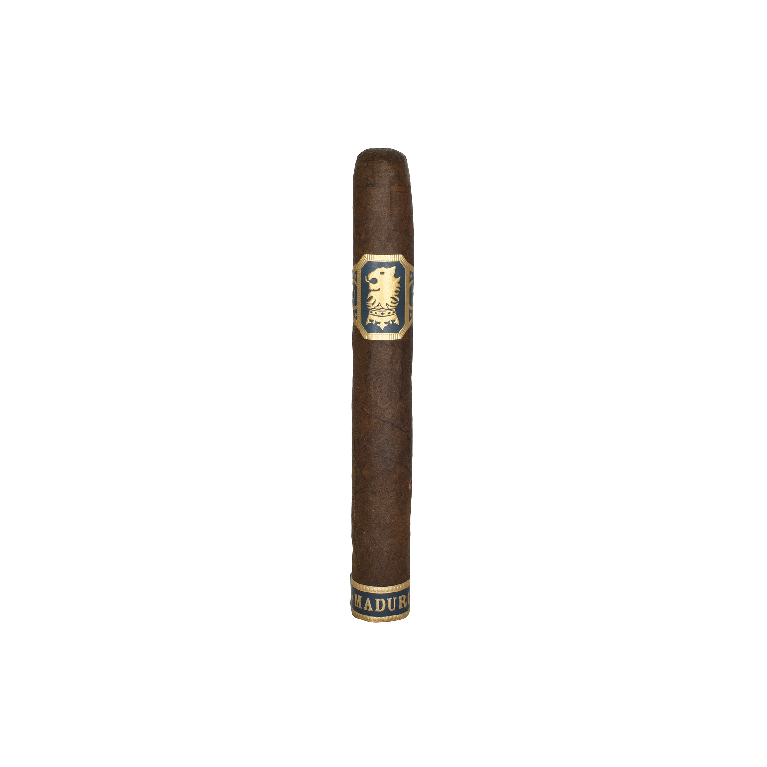 Cigar with a visible brand logo on a white background