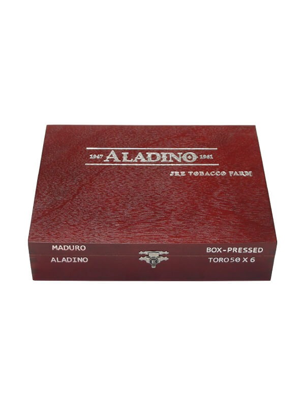 Red Aladino cigar box on a white background