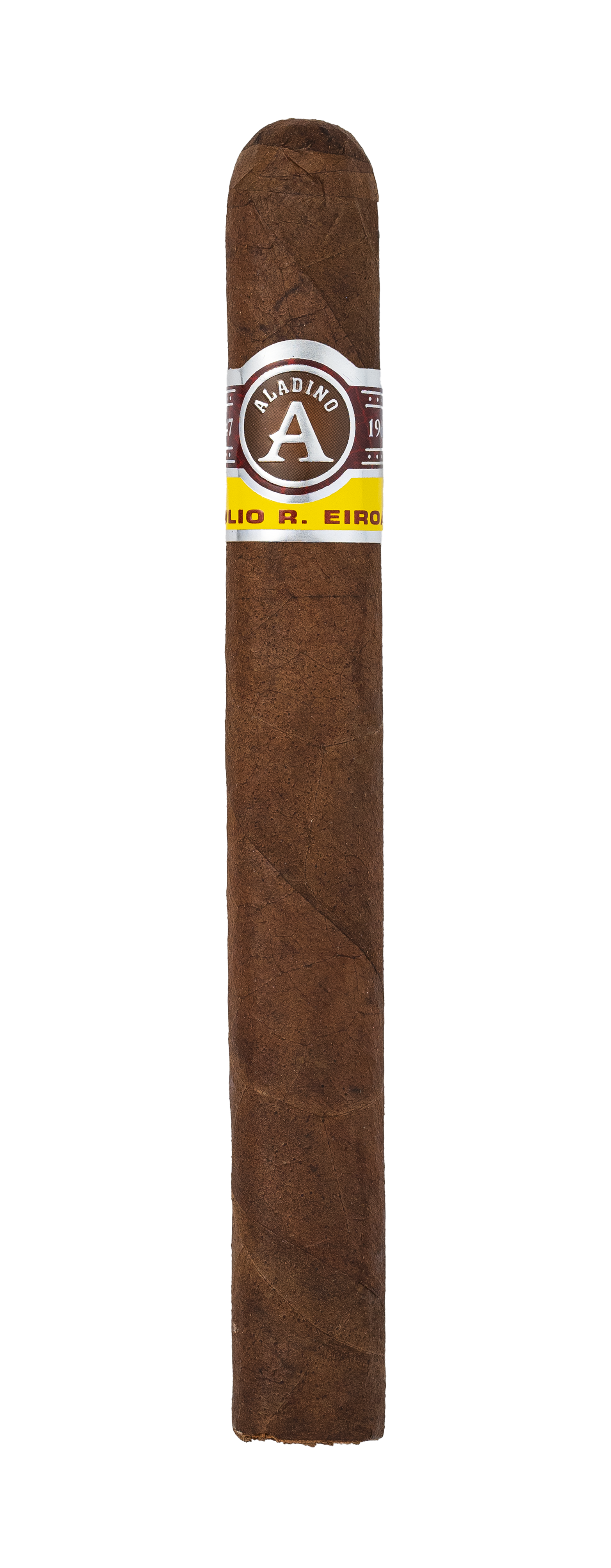 Cigar with a visible brand logo on a white background