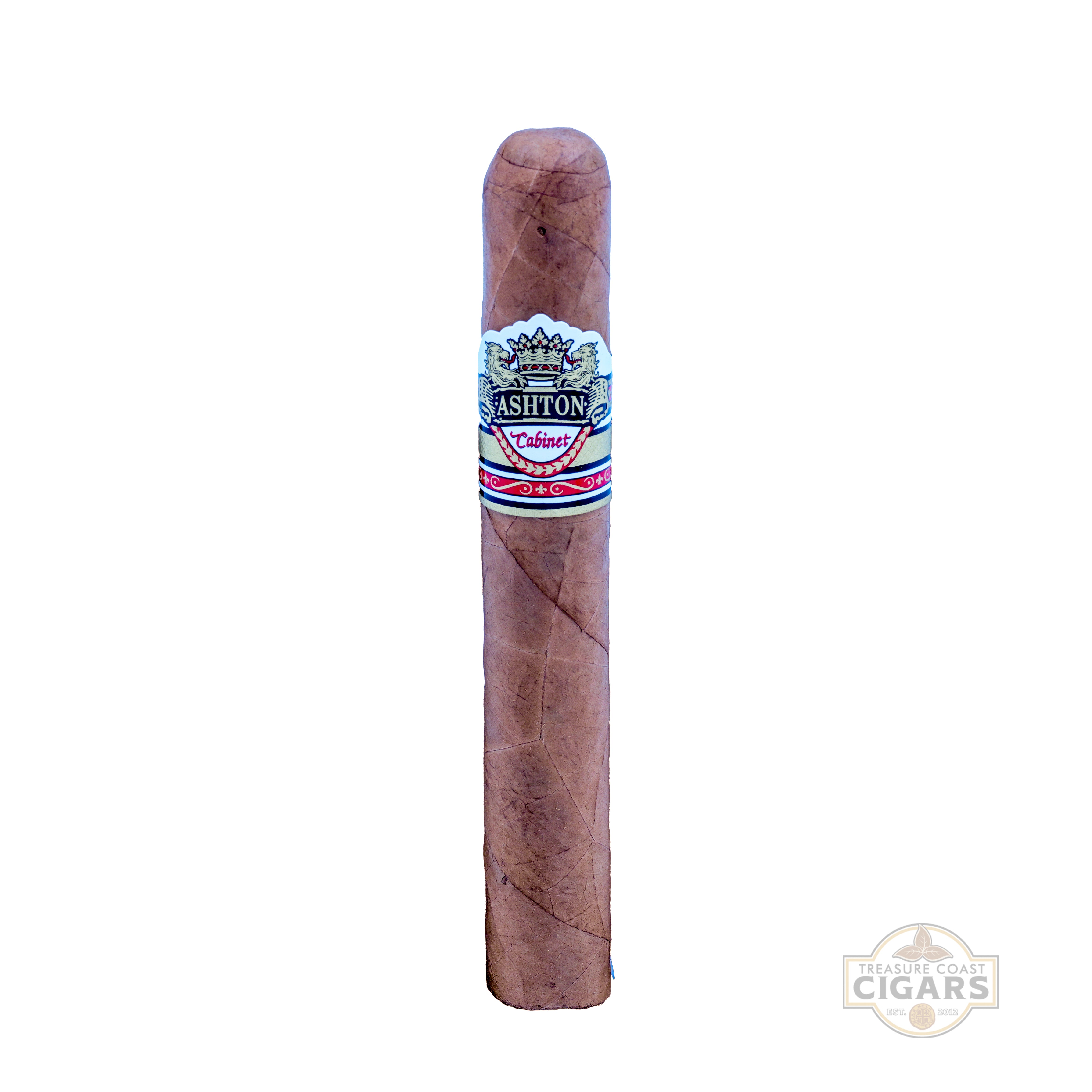 Cigar with Ashton label on a white background