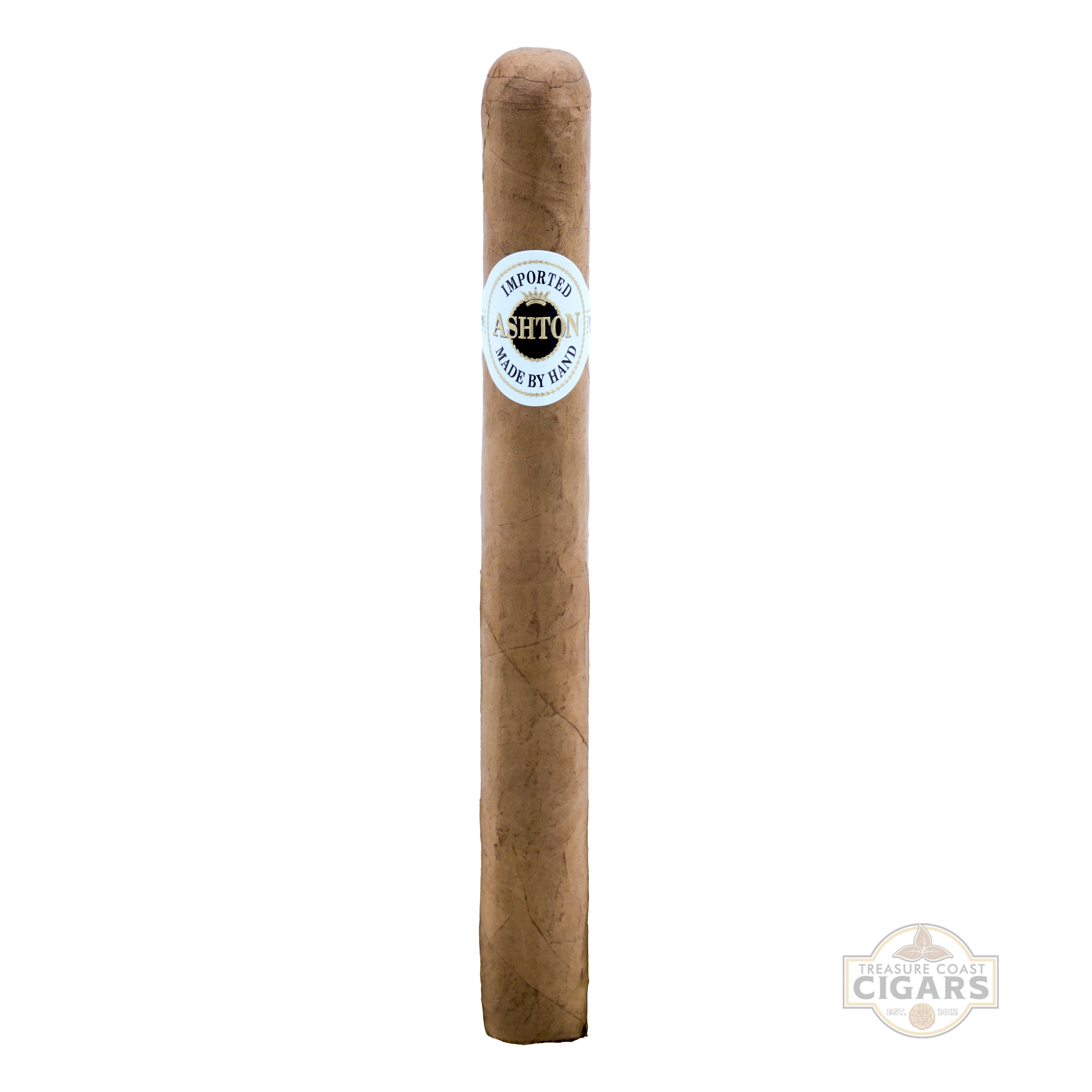 Ashton Classic Churchill Cigar with a label on a white background
