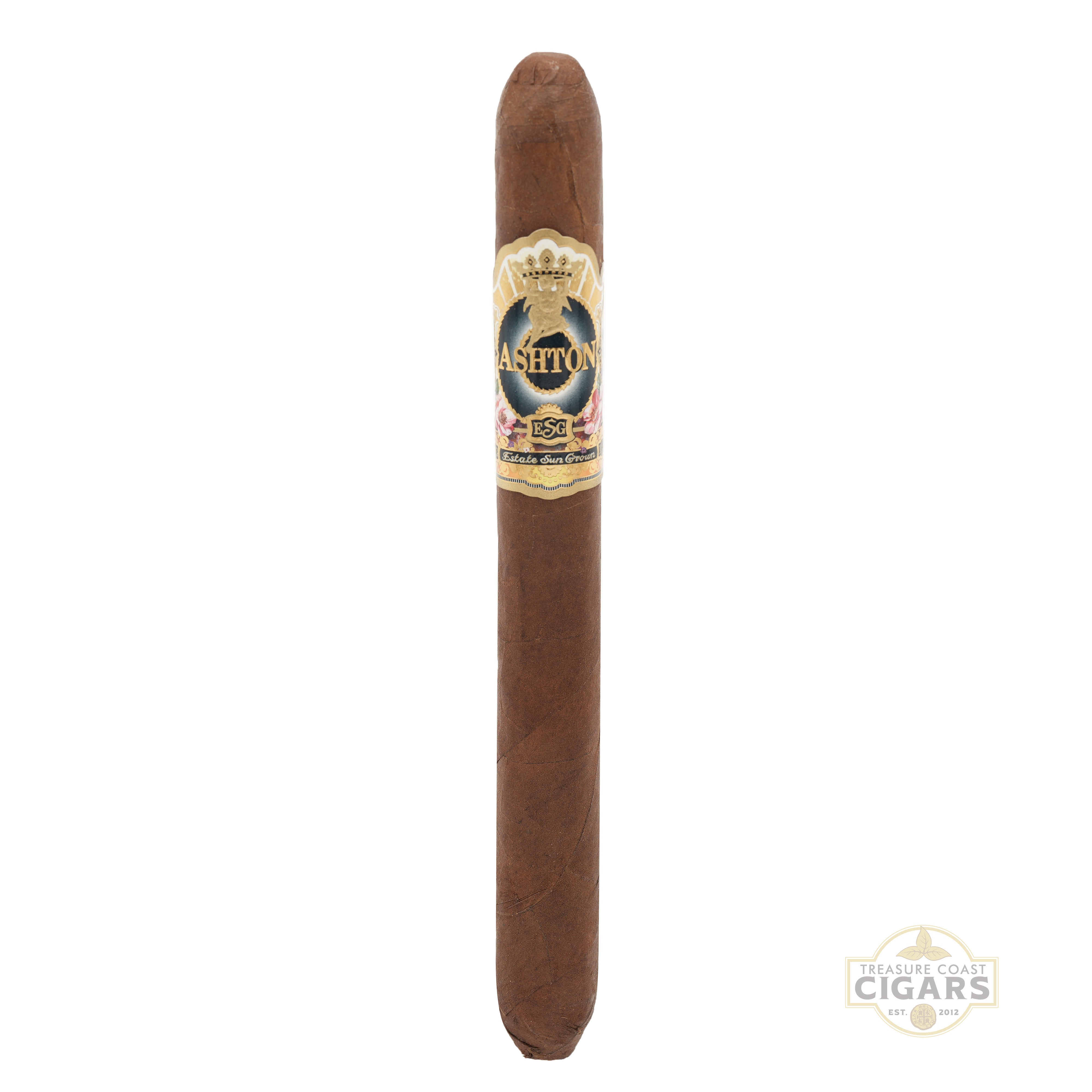 Cigar with Ashton label on a white background