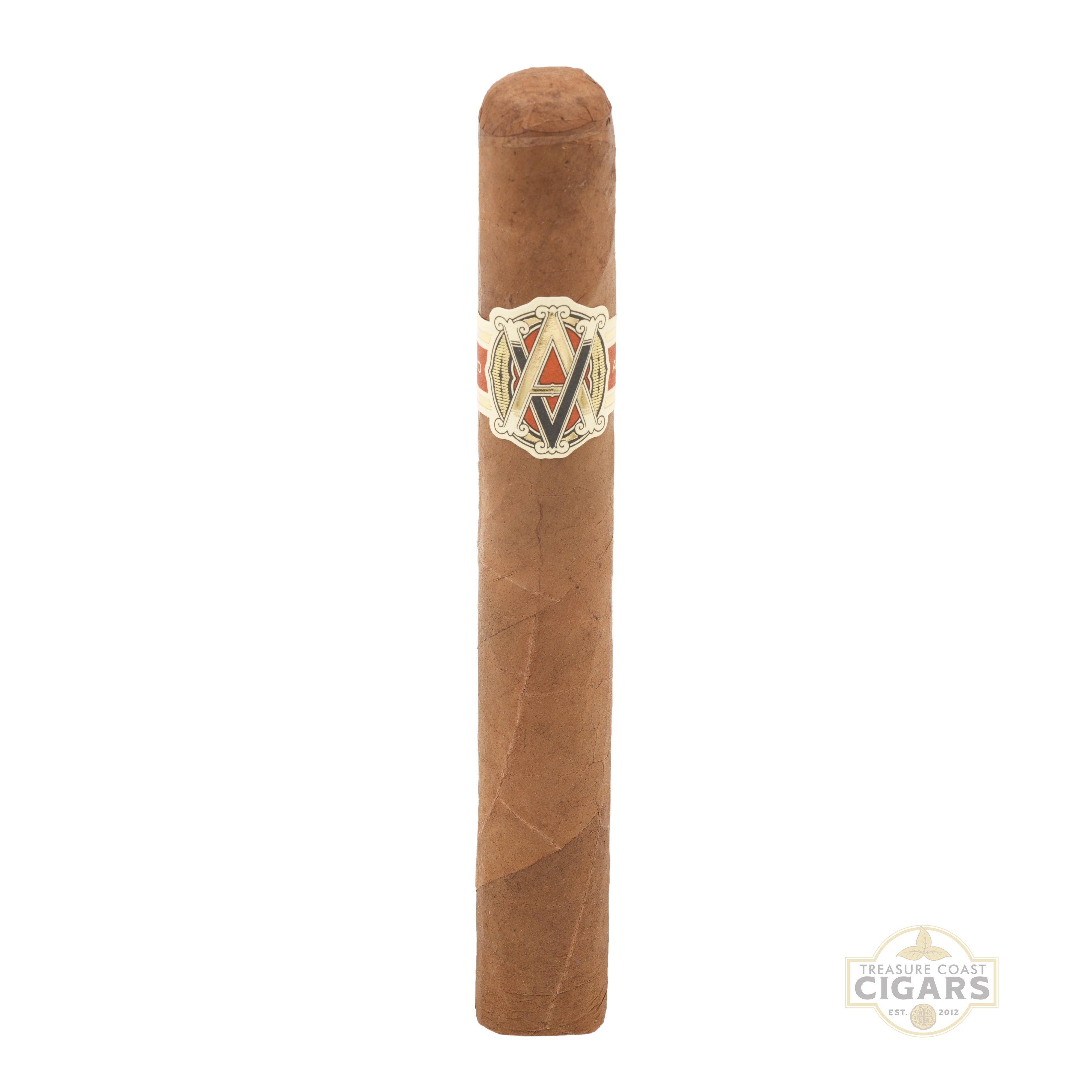 Cigar with a visible brand logo on a white background