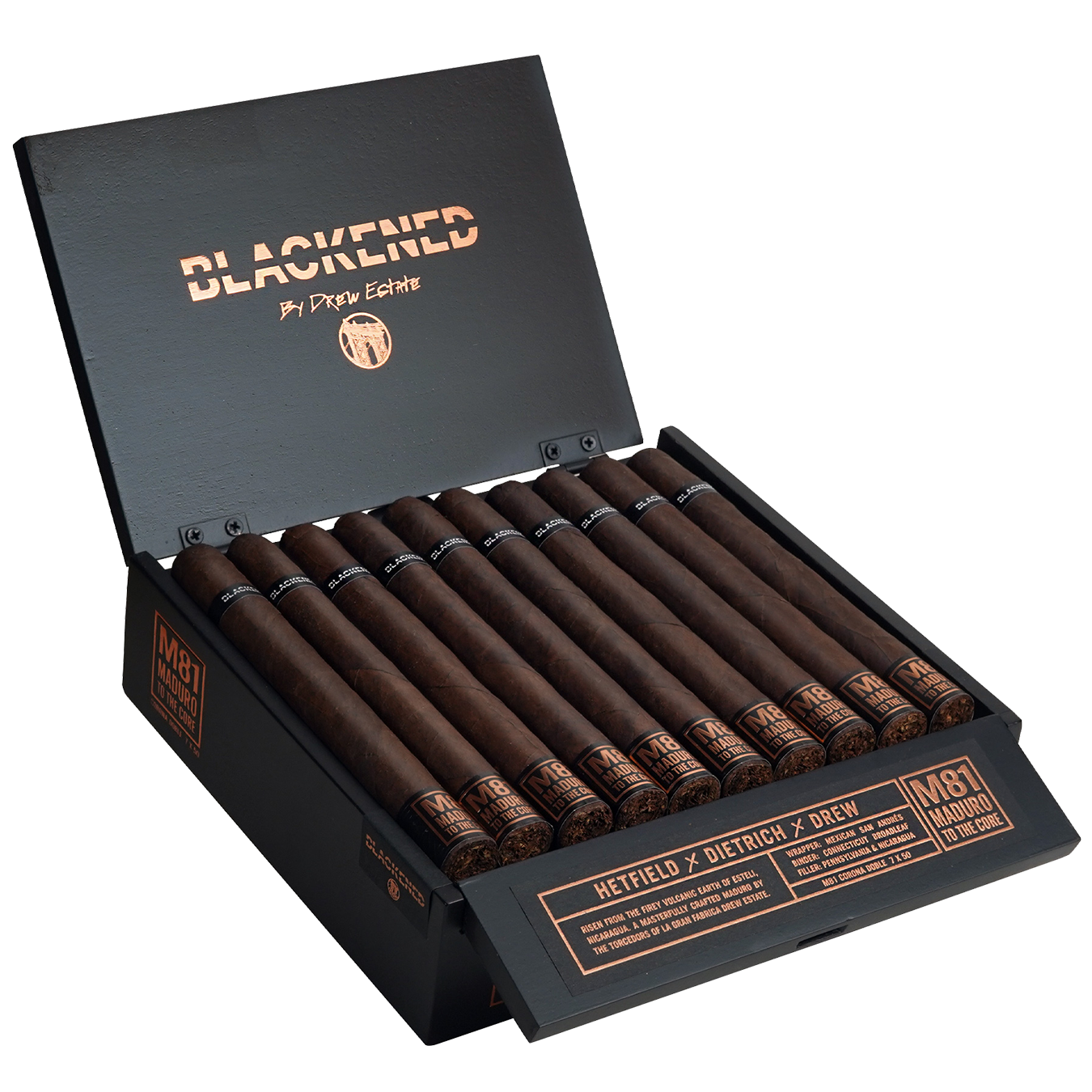 Blackened M81 Corona Doble by Drew Estate