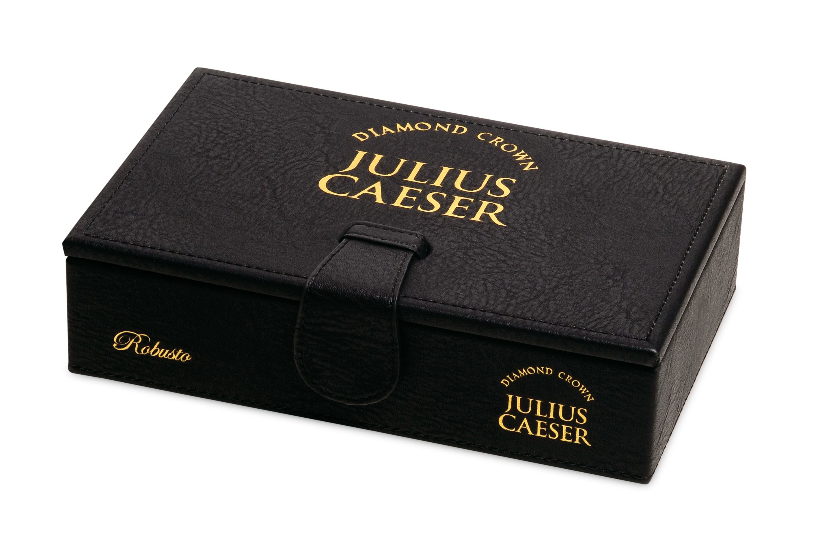 Black box with 'Julius Caesar' branding on a white background