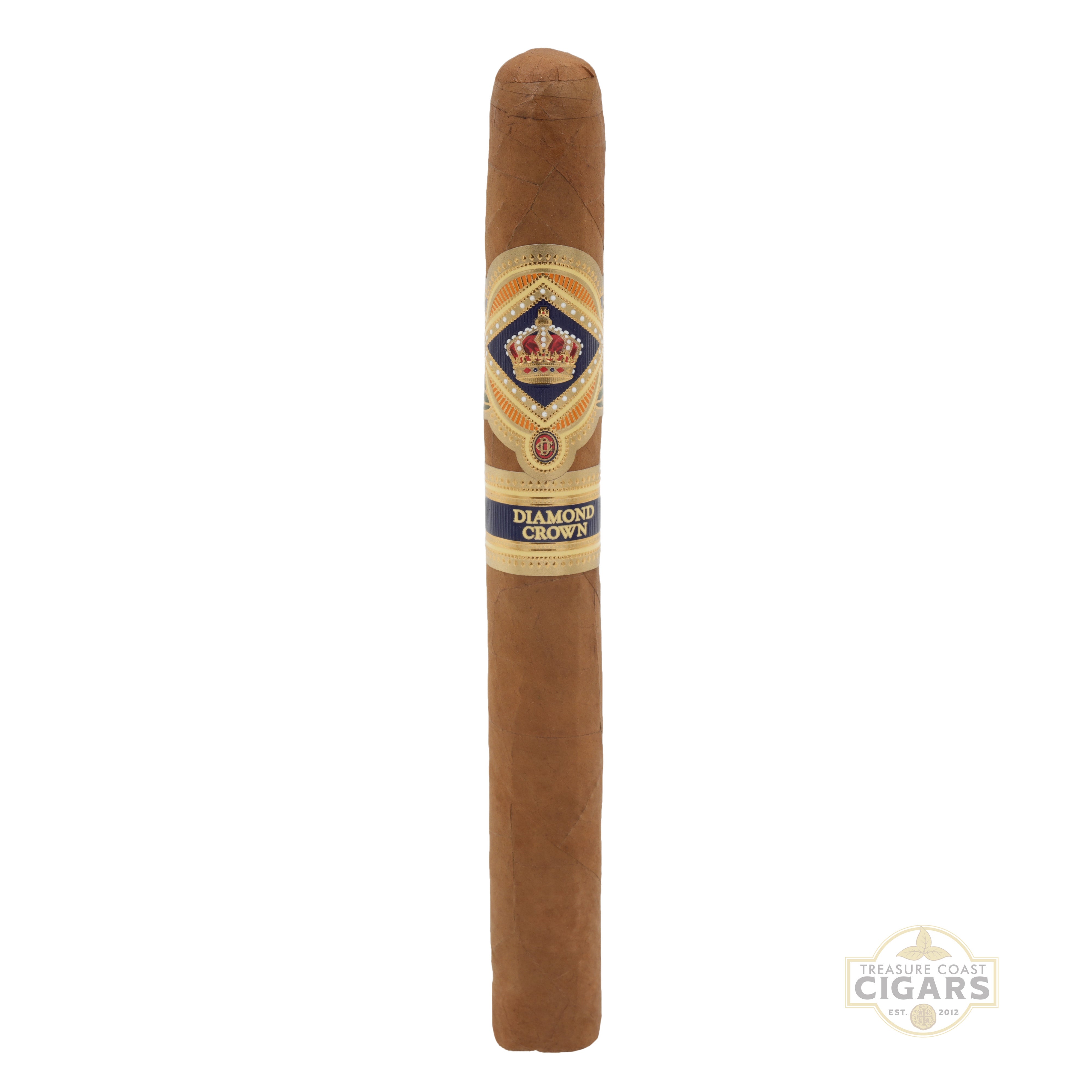 Cigar with Diamond Crown label on a white background