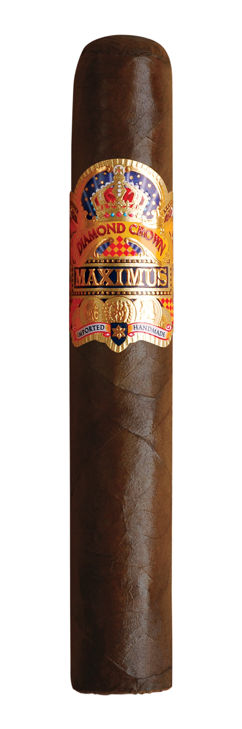 DIamond Crown Maximus Cigar with a colorful label on a white background