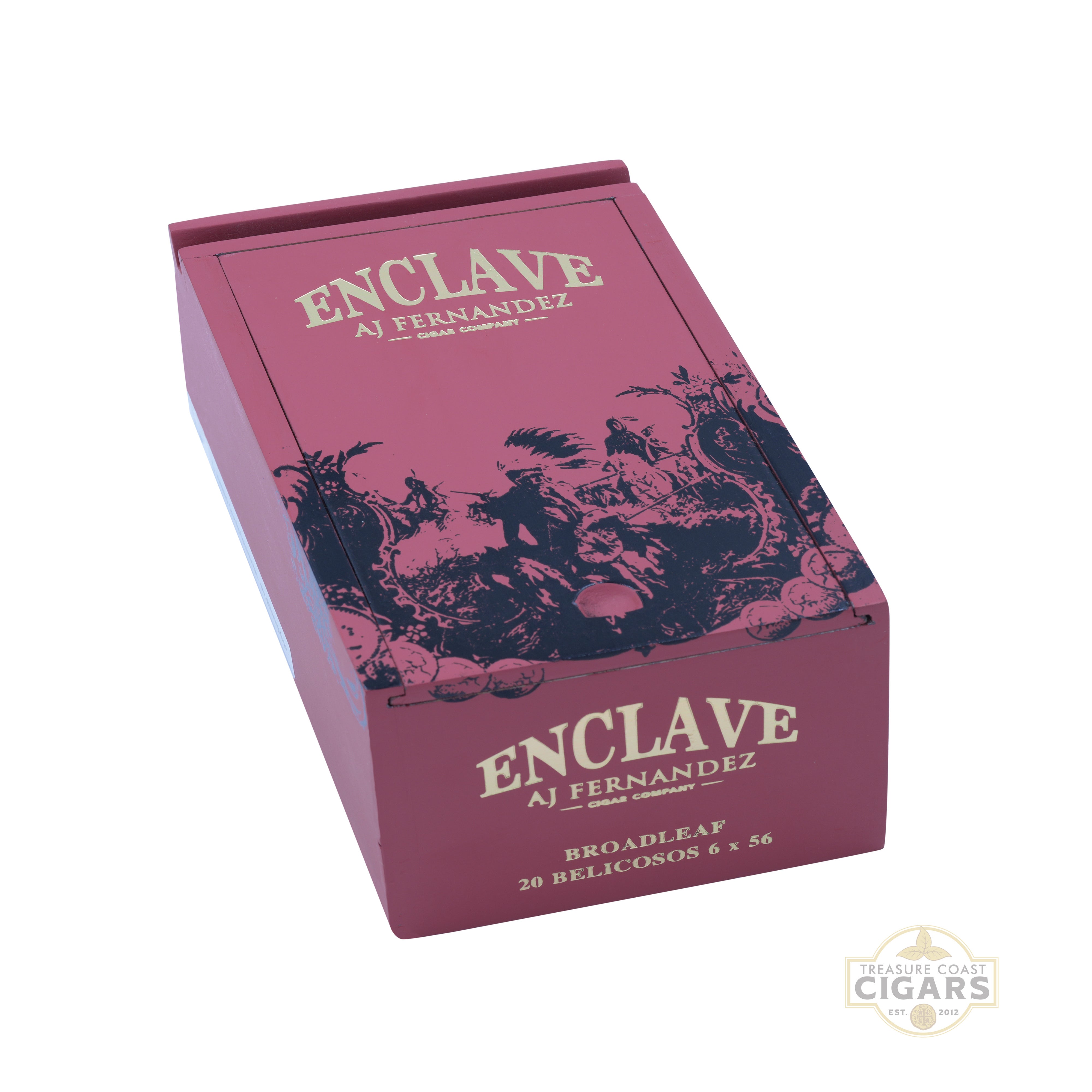 Cigar box with 'Enclave' branding on a white background