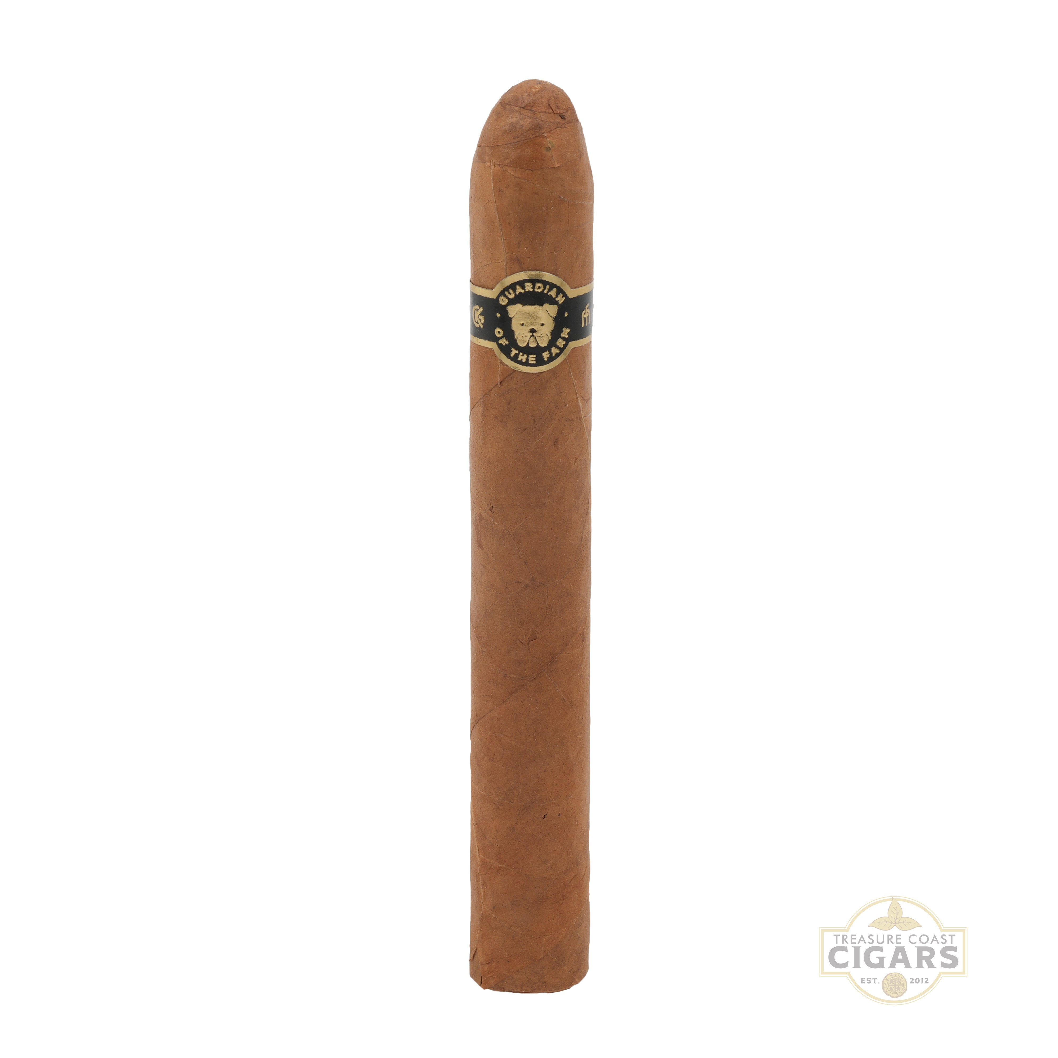 Cigar with a visible brand logo on a white background