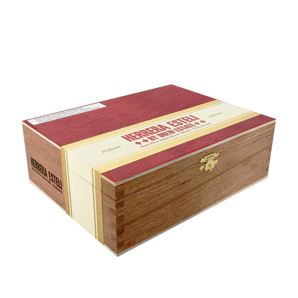 Herrera Esteli by Drew Estate cigar box on a white background