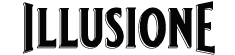 Black 'ILLUSIONE' logo on a white background