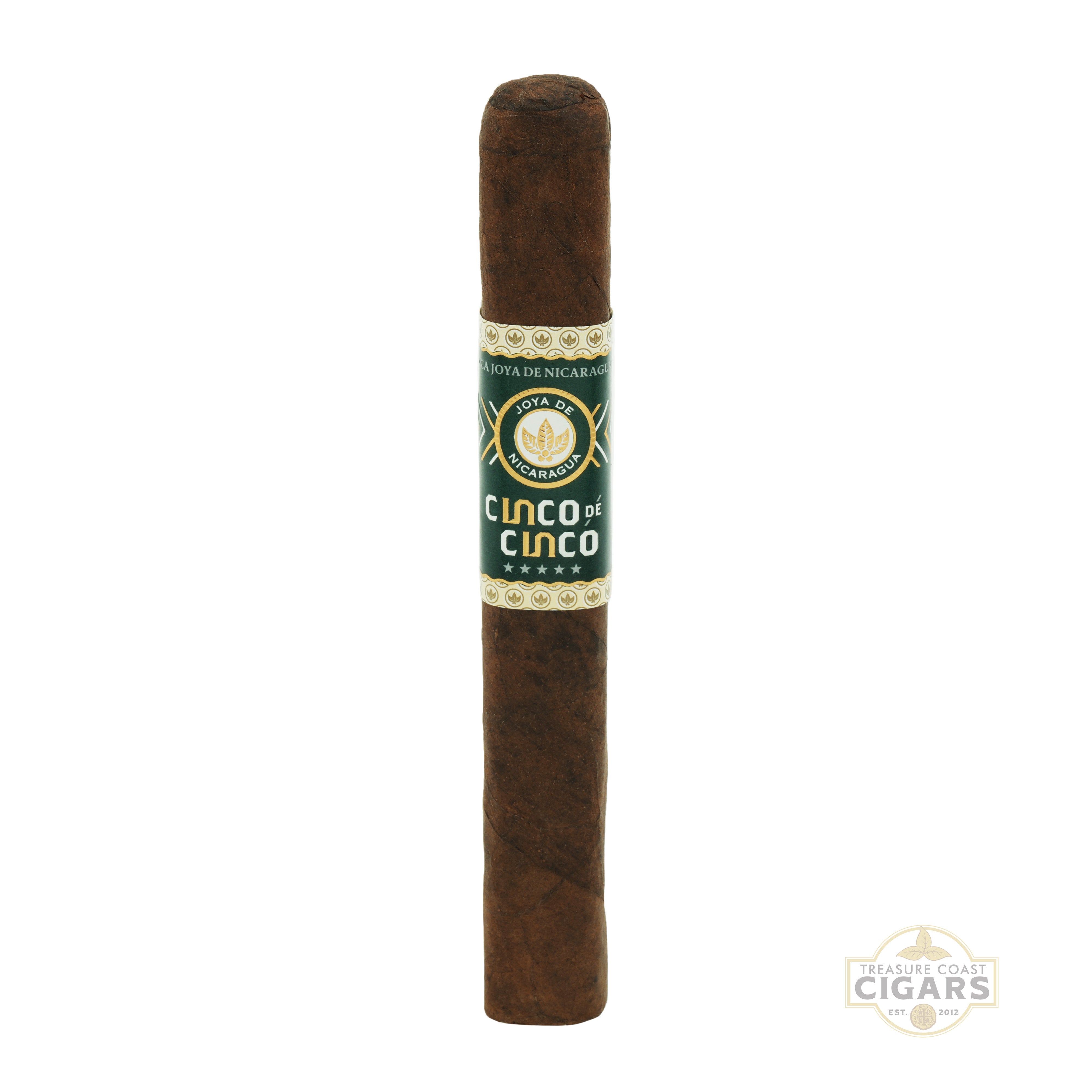 Cigar with a visible label on a white background