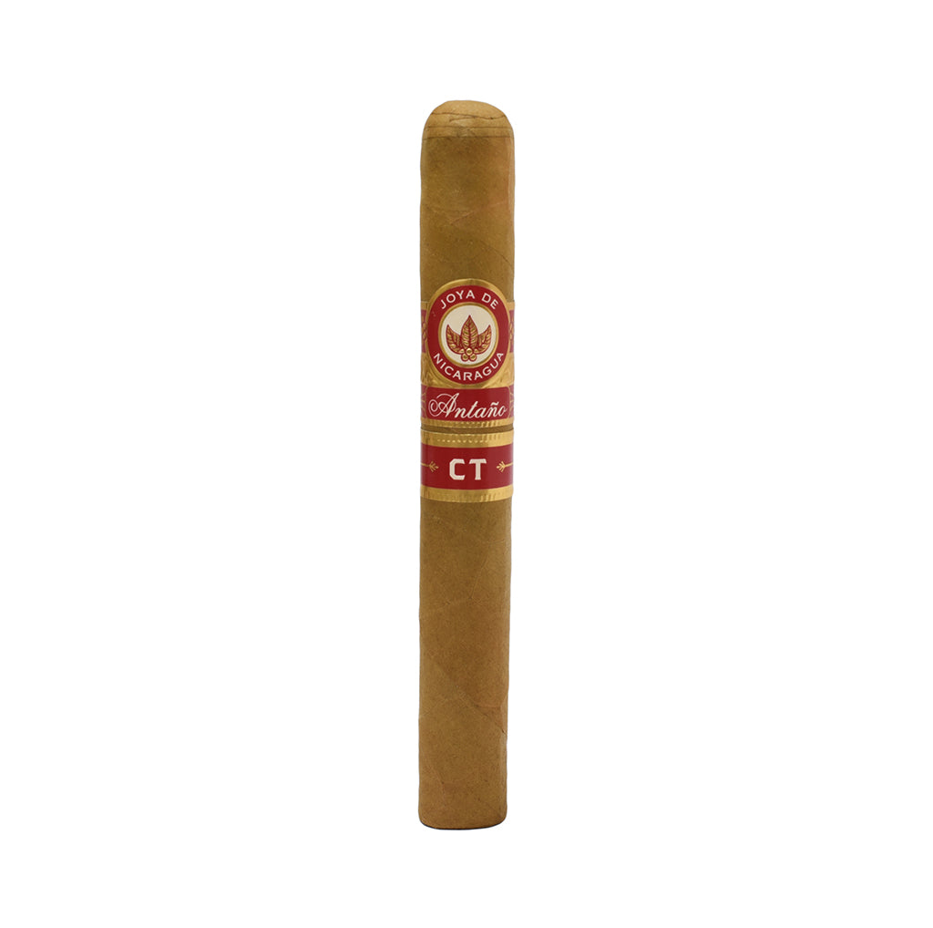 Cigar with a visible label on a white background