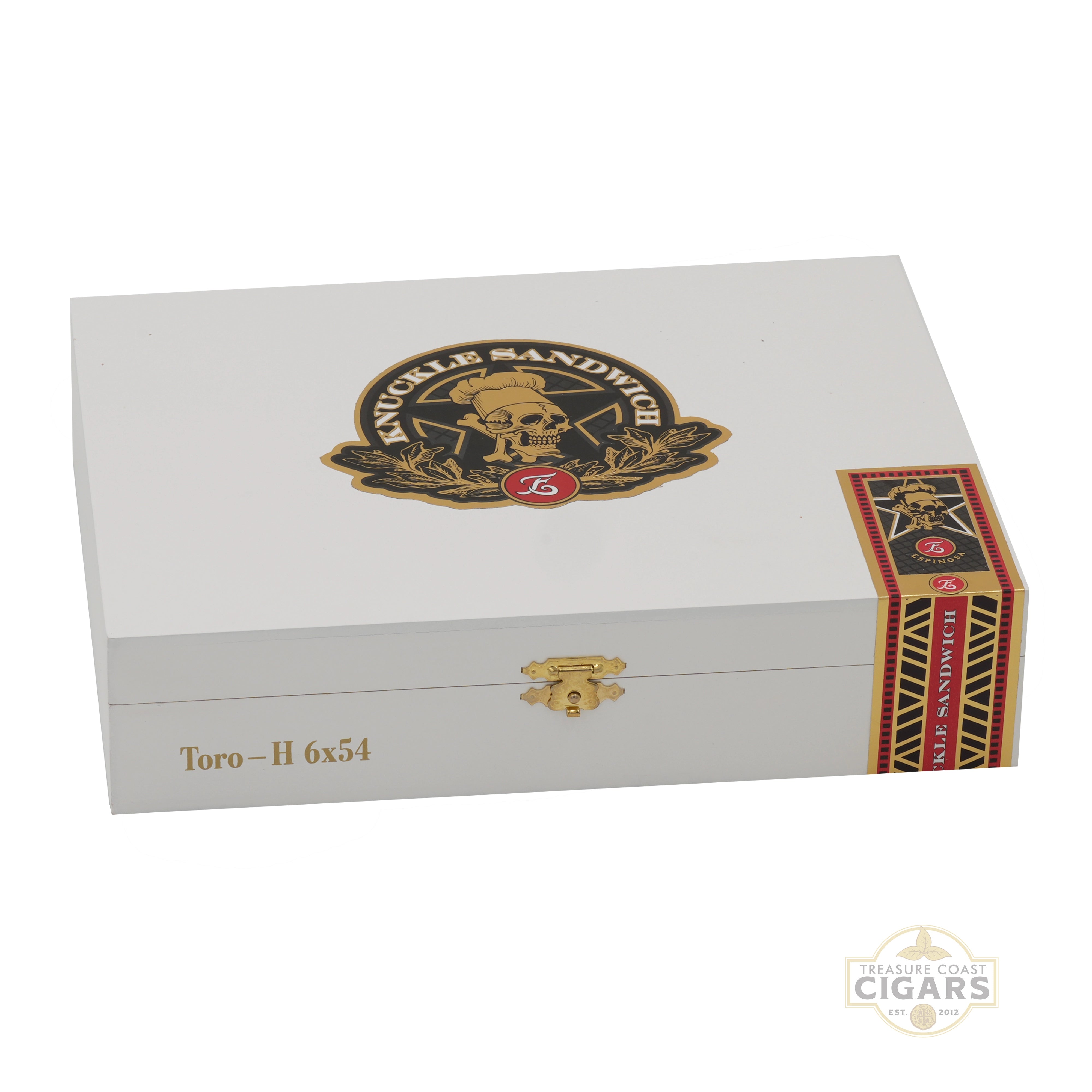 A closed box of Knuckle Sandwich Toro on a white background