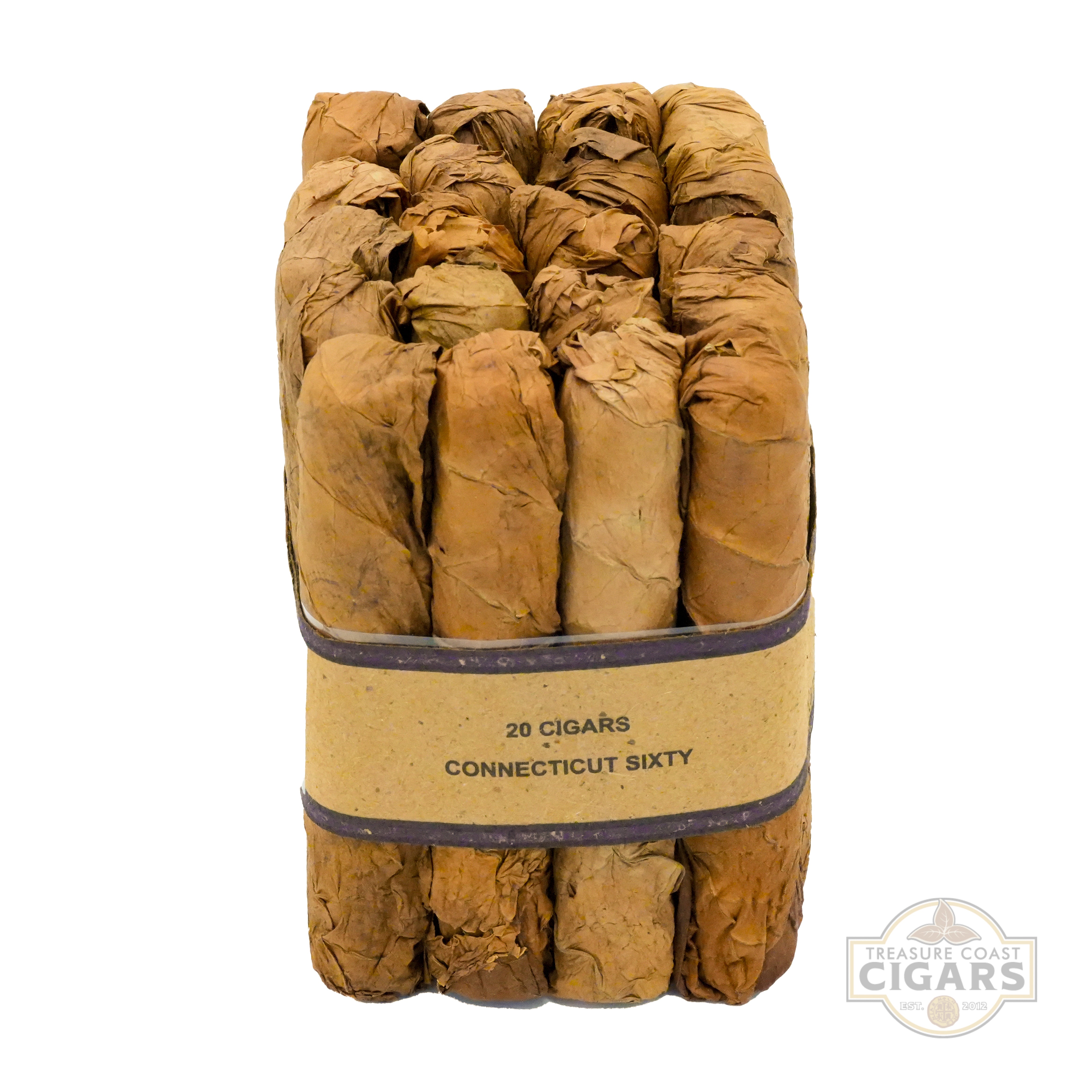 Bundle of 20 Leaf by Oscar Connecticut Sixty cigars with visible branding on a white background