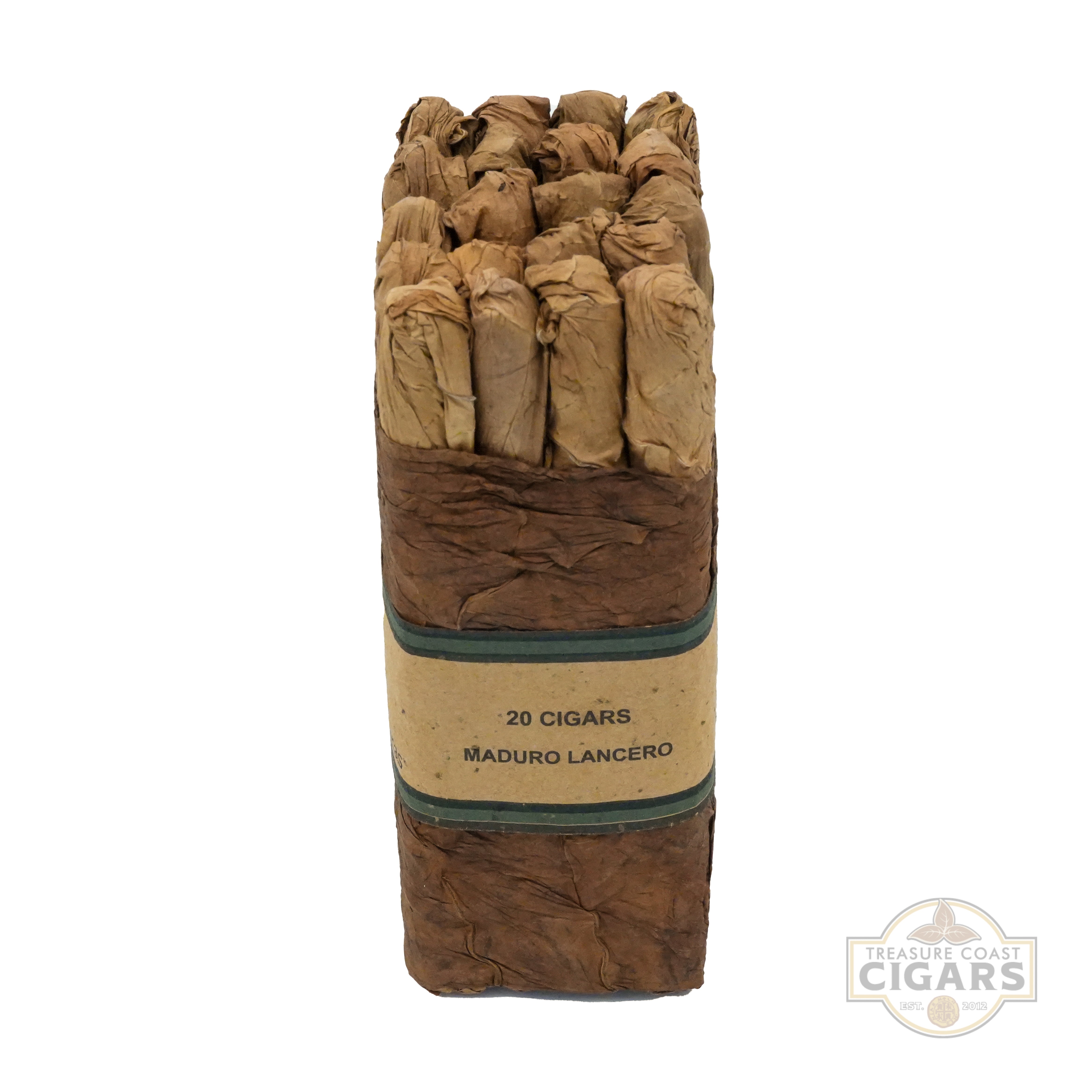 Bundle of 20 Leaf by Oscar Maduro Lancero cigars with visible branding on a white background