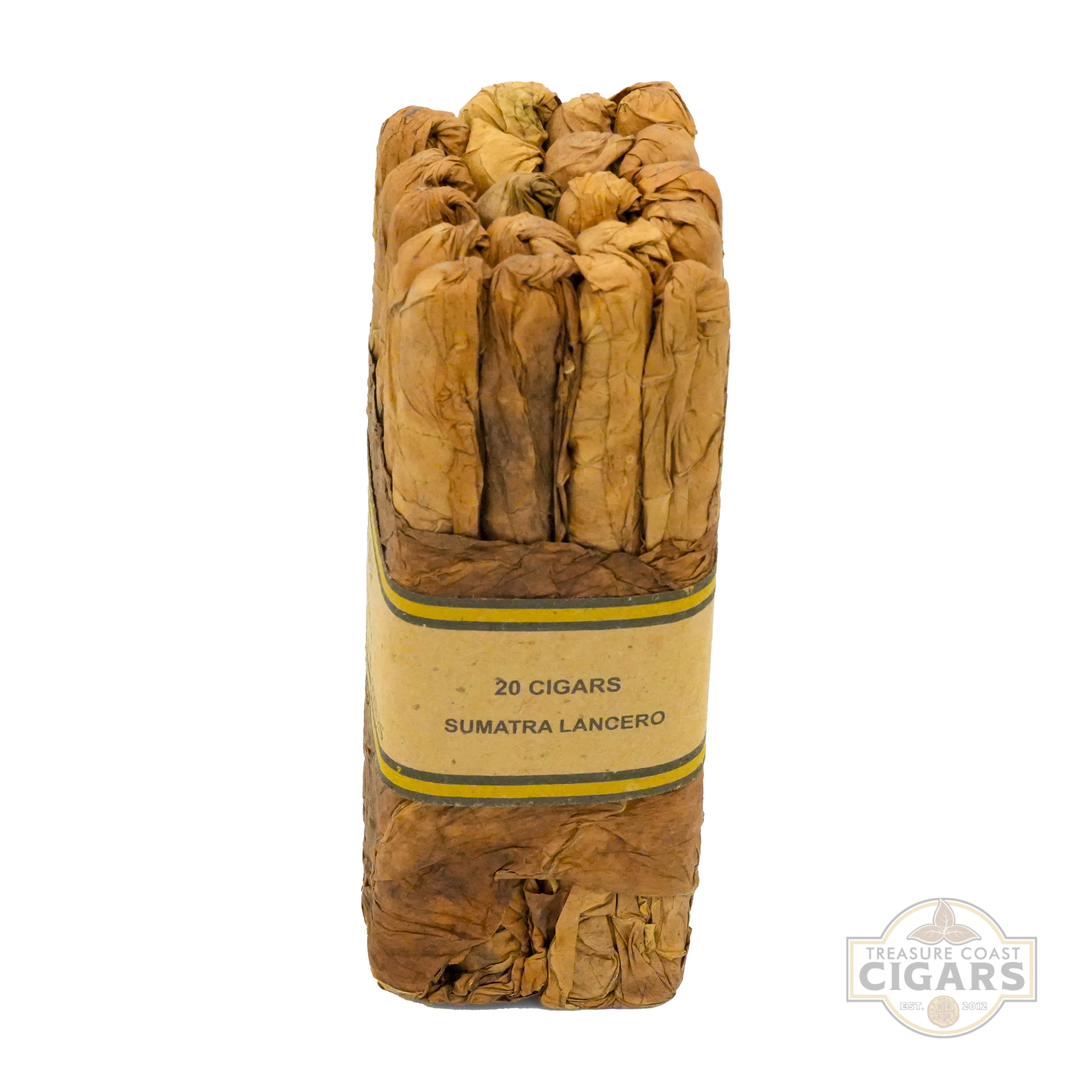 Pack of Sumatra Lancero cigars with visible branding on a white background